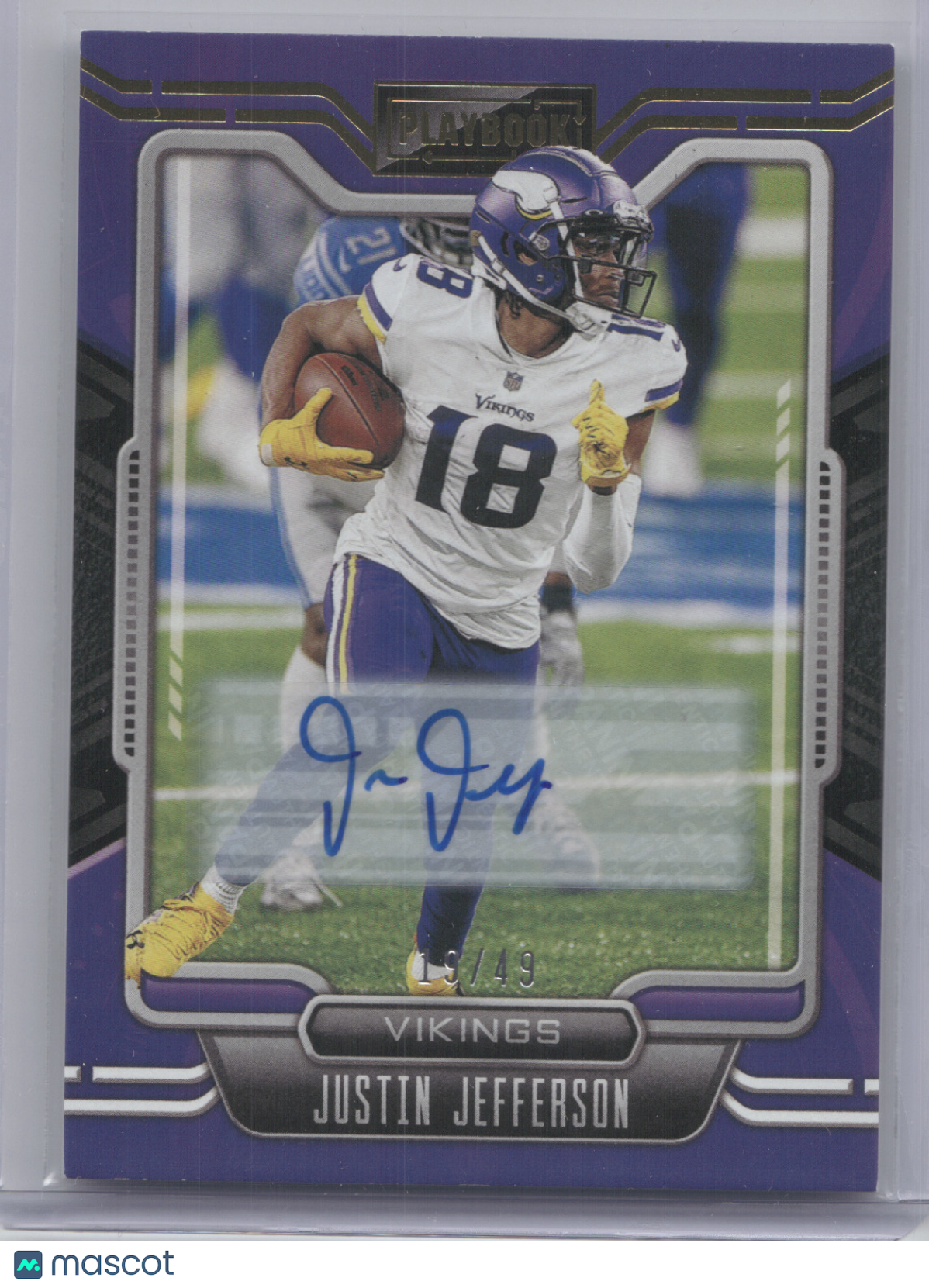 2021 Panini Playbook Autographs Justin Jefferson #56 Purple 19/49
