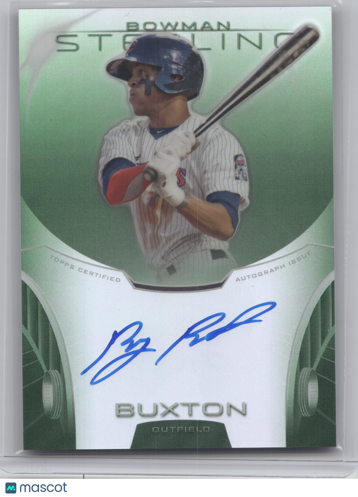 2013 Bowman Sterling Byron Buxton #BSAP-BB Autograph Green 113/125