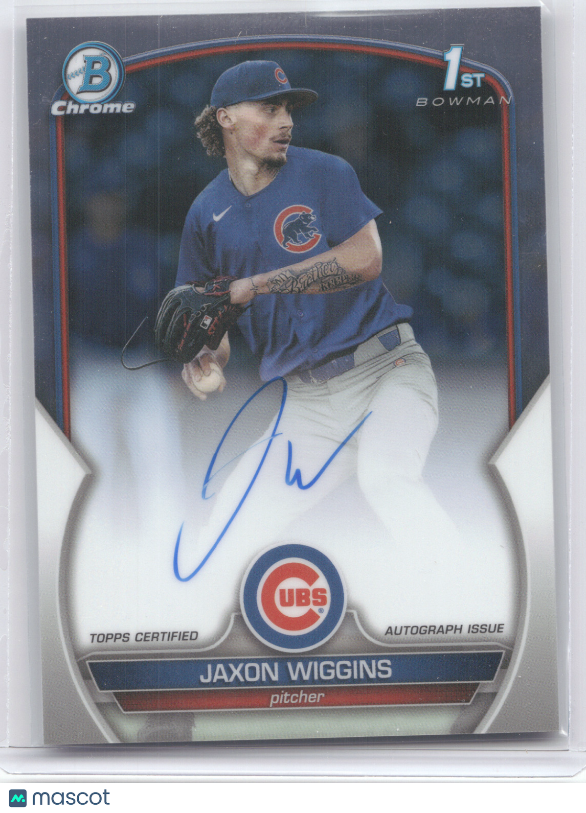 2023 Bowman Chrome Prospect Autograph Jaxon Wiggins #CDA-JWG 1st Bowman