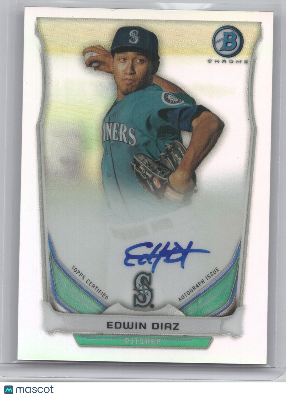 2014 Bowman Chrome Prospect Autograph Edwin Diaz #BCAP-ED Refractor 326/500