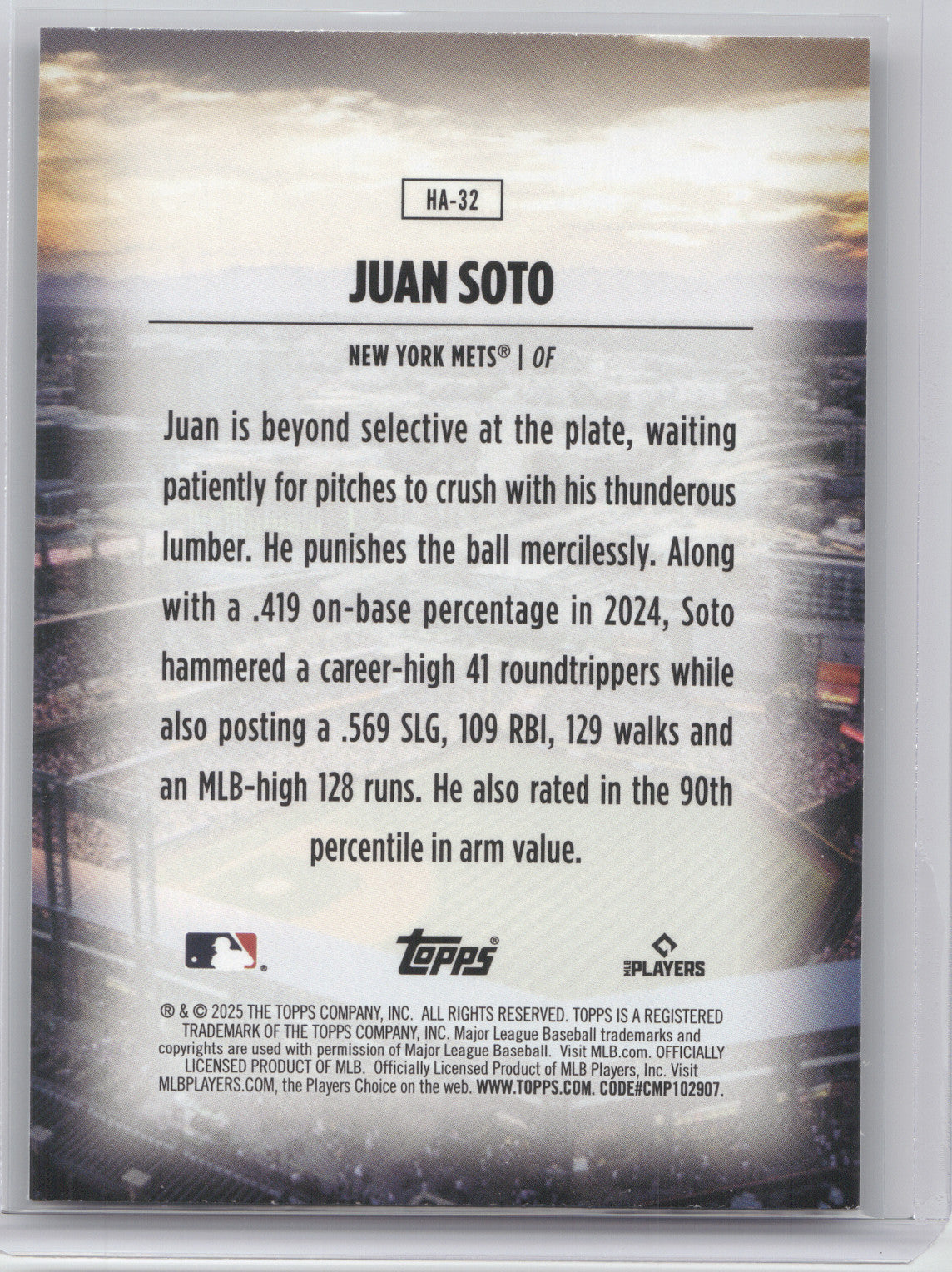 2025 Topps Home Field Advantage Juan Soto #HA-32