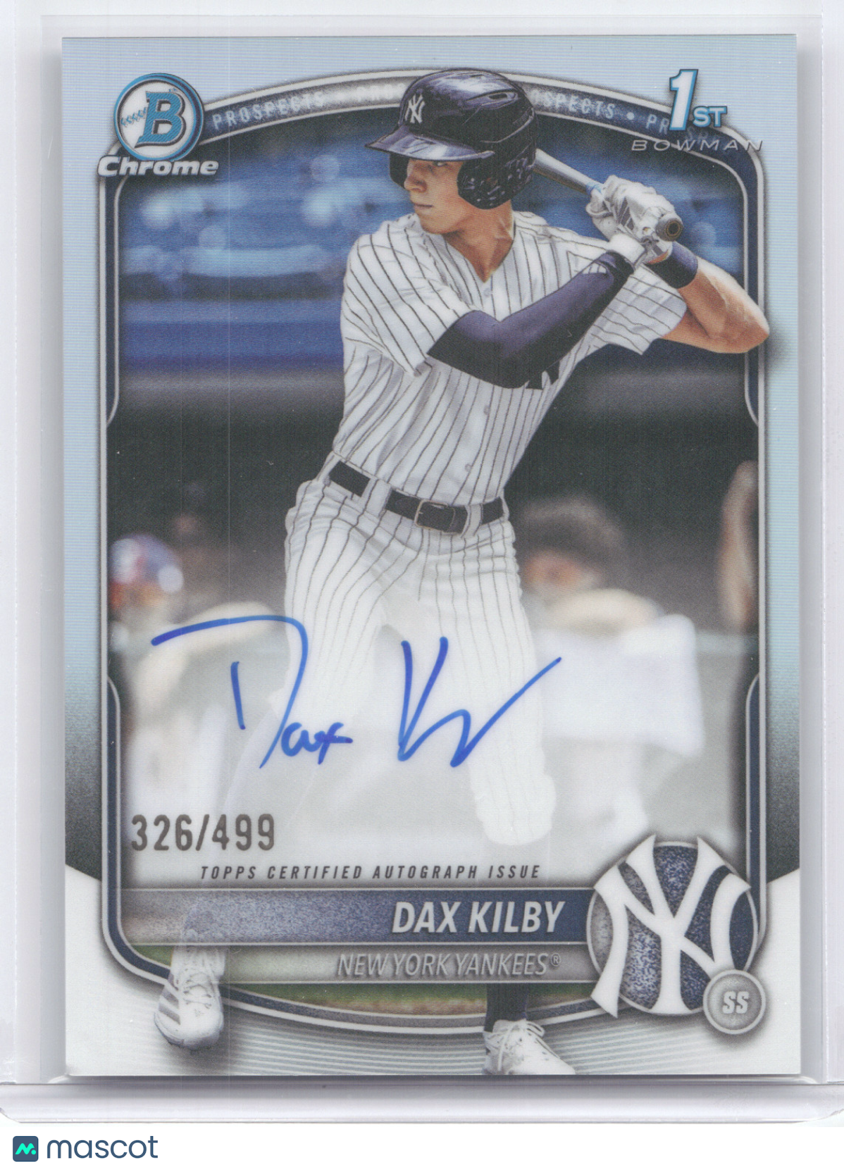 2025 Bowman Chrome Prospect Autograph Dax Kilby #CPA-DK Refractor 326/499