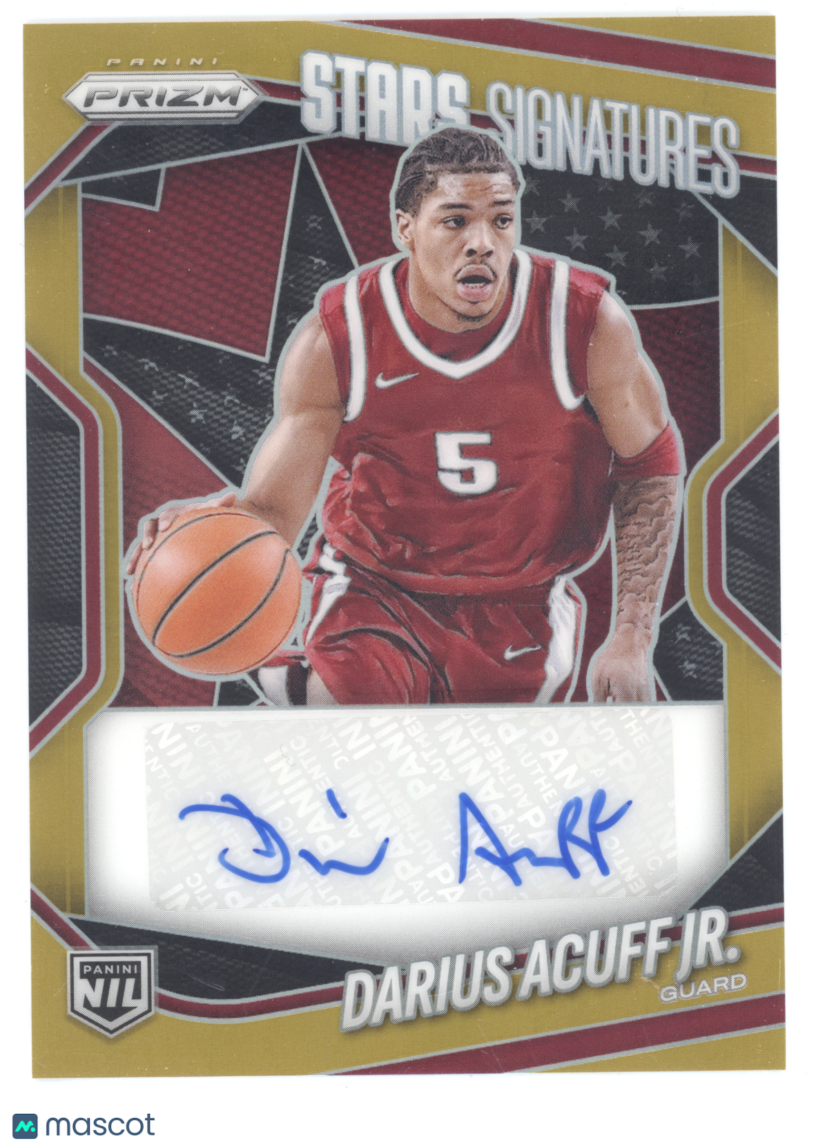2025 Panini Prizm Stars Signatures Darius Acuff Jr. #PSS-DAJ Gold 07/10