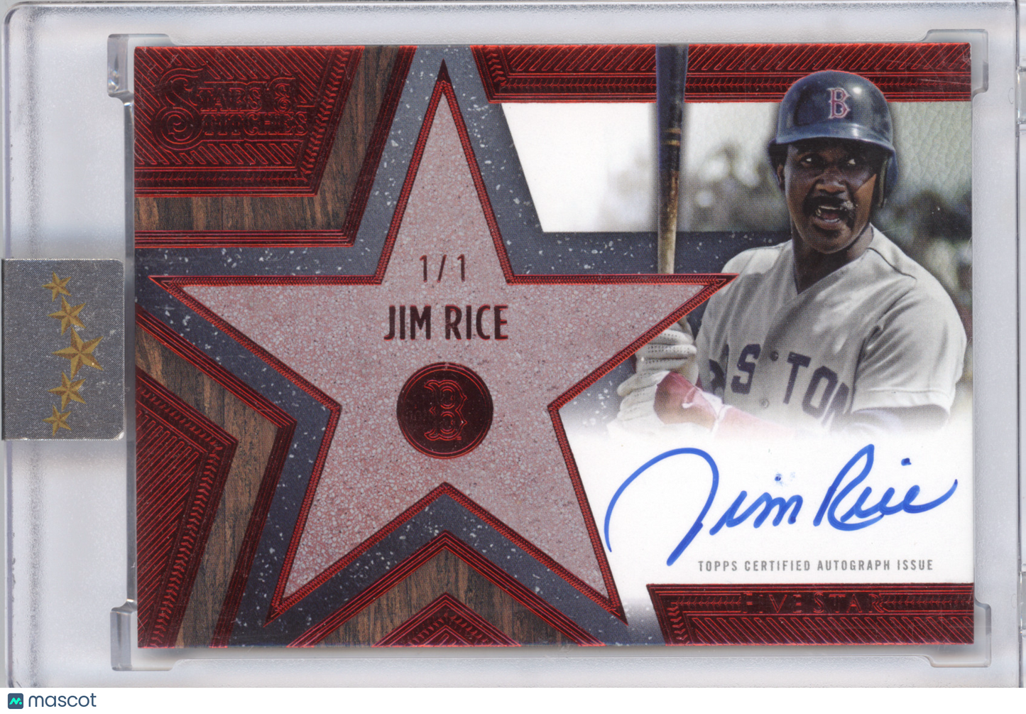 2025 Topps Five Star Stars & Stitches Autograph Jim Rice #SS-JRI 1/1