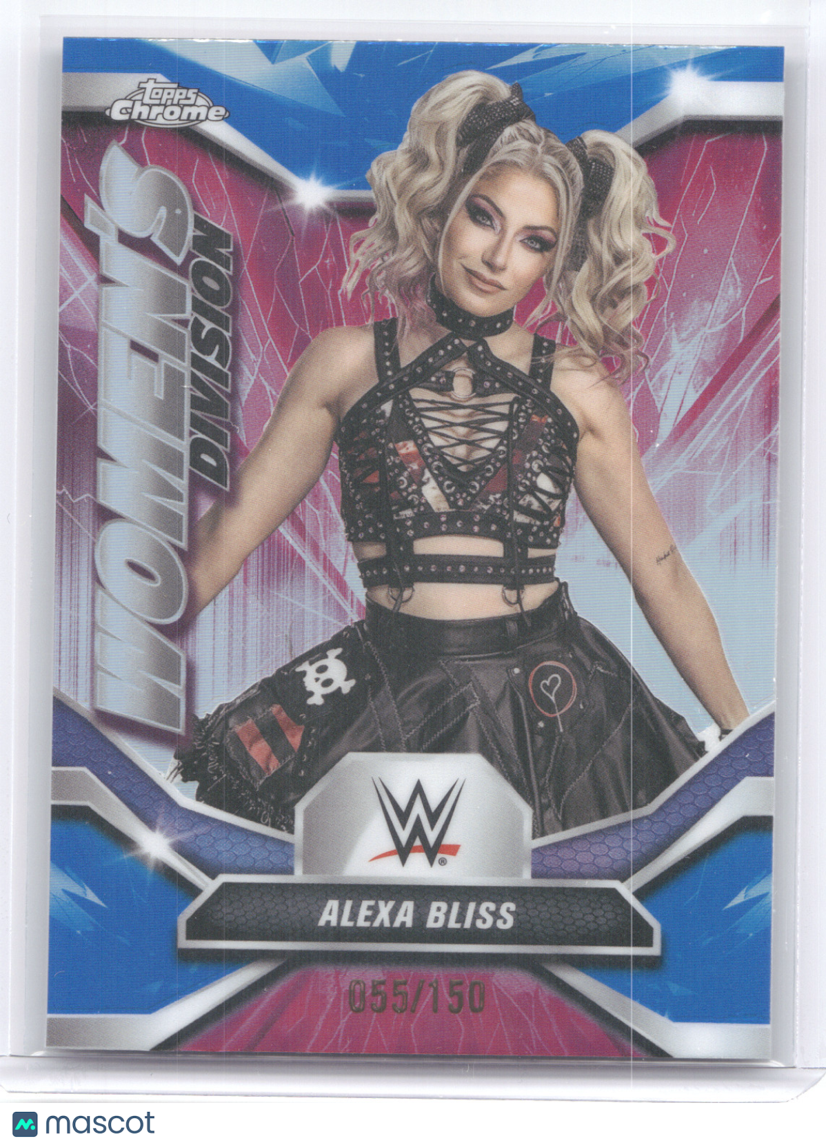 2026 Topps Chrome WWE Women's Division Alexa Bliss #WDV-1 Blue Refractor 055/150