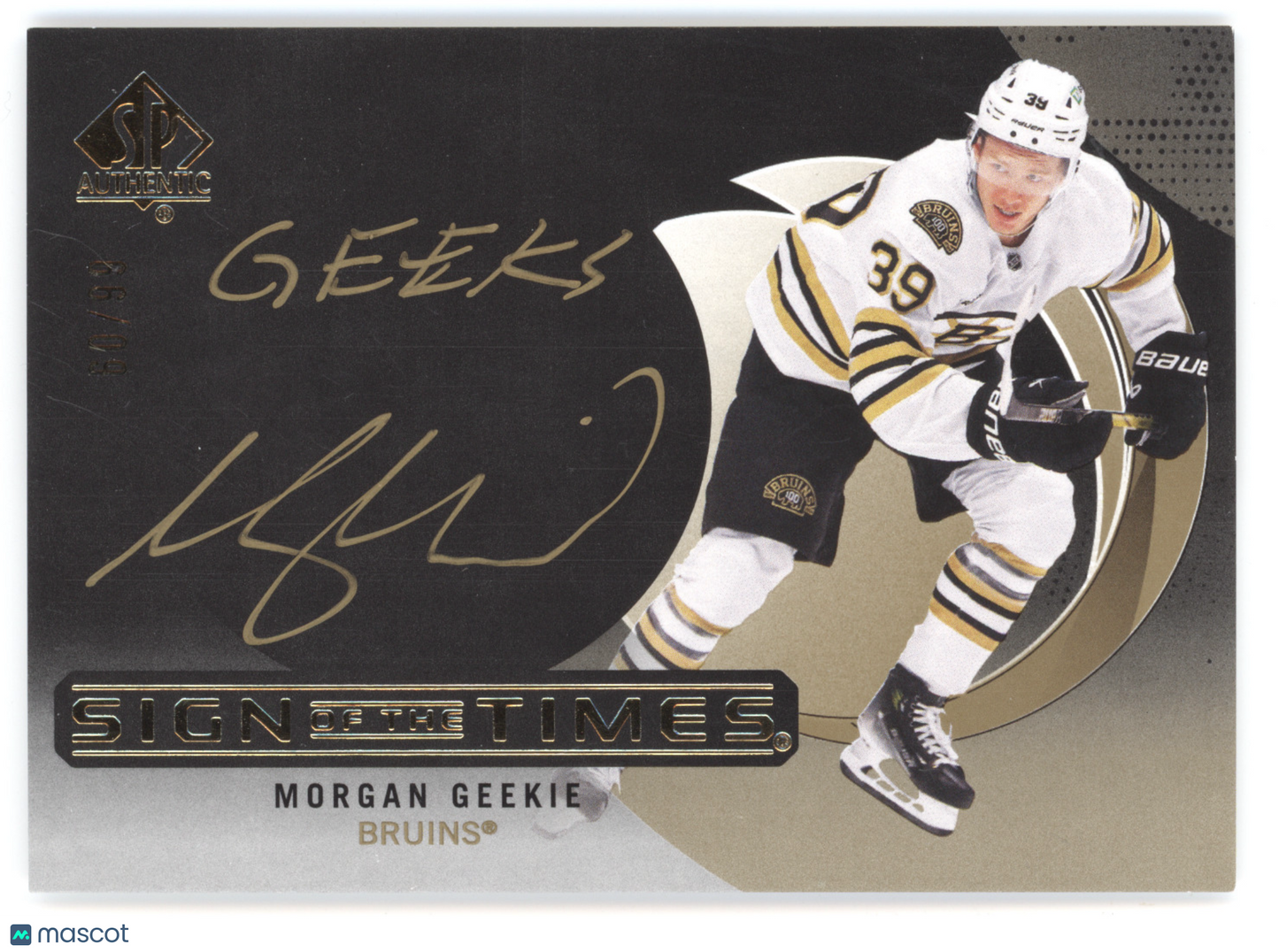 2024 Upper Deck SP Authentic Sign of the Times Morgan Geekie #SOTT-MG 60/99