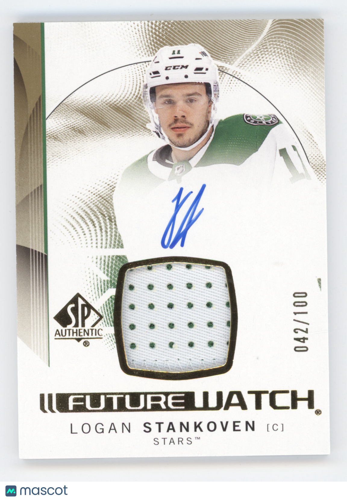 2024 Upper Deck SP Authentic Future Watch Logan Stankoven #104 Autograph 042/100