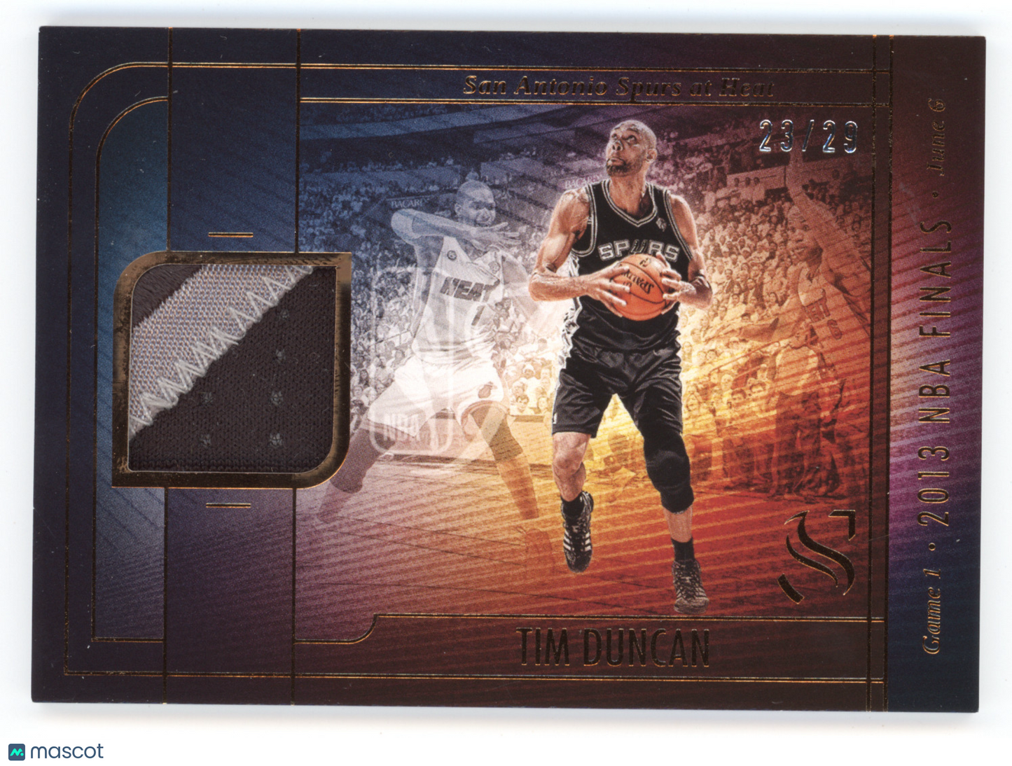 2024 Panini Silhouette NBA Finals Memorabilia Tim Duncan #FM-TIM Bronze 23/29