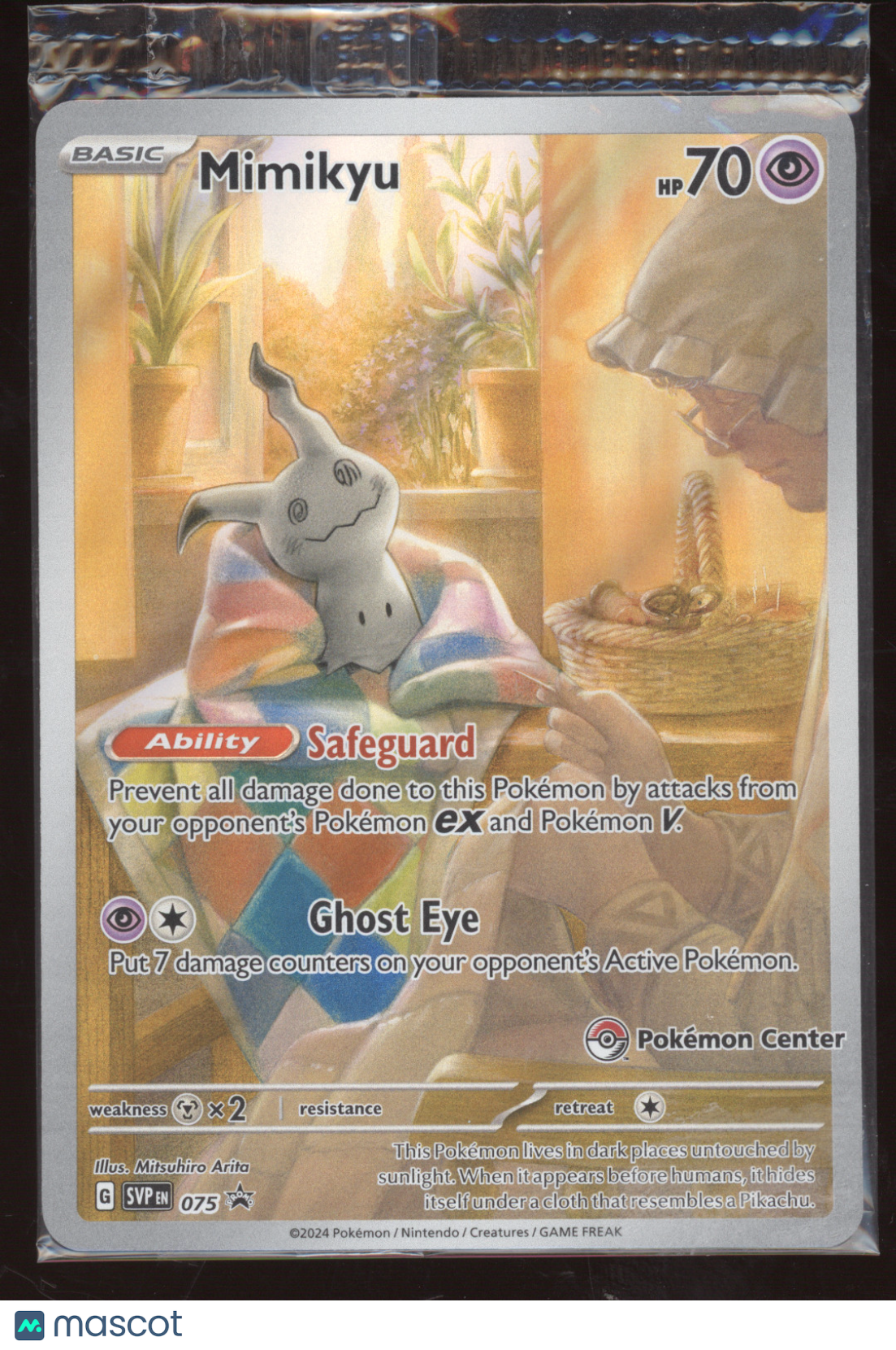 2024 Scarlet & Violet Mimikyu (sealed) Black Star Promo #075