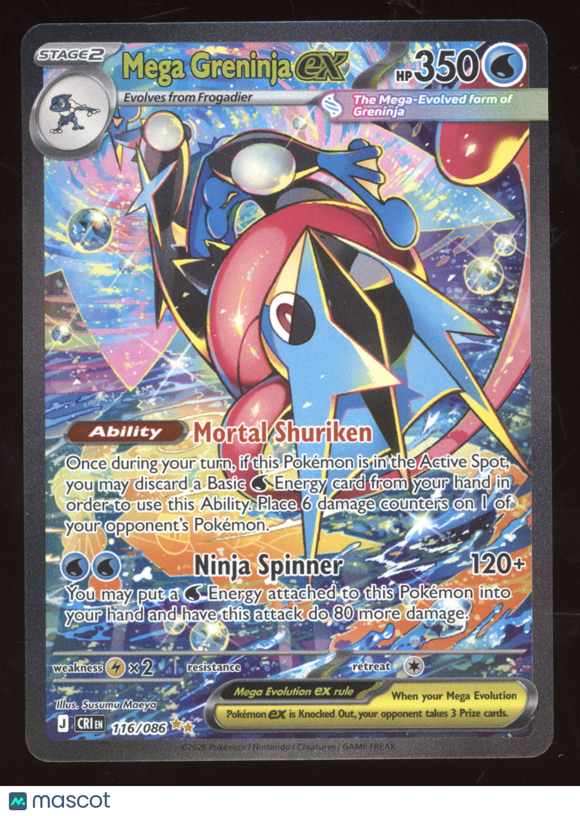 2026 Chaos Rising Mega Greninja ex Secret Rare #116/086