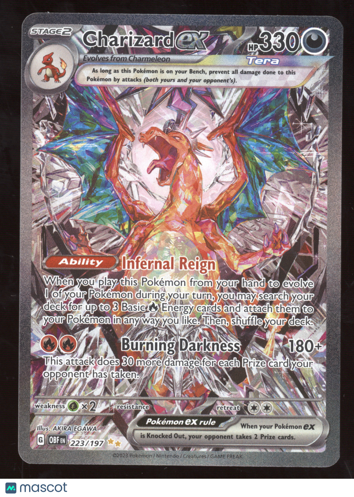 2023 Obsidian Flames Charizard ex Secret Rare #223/197