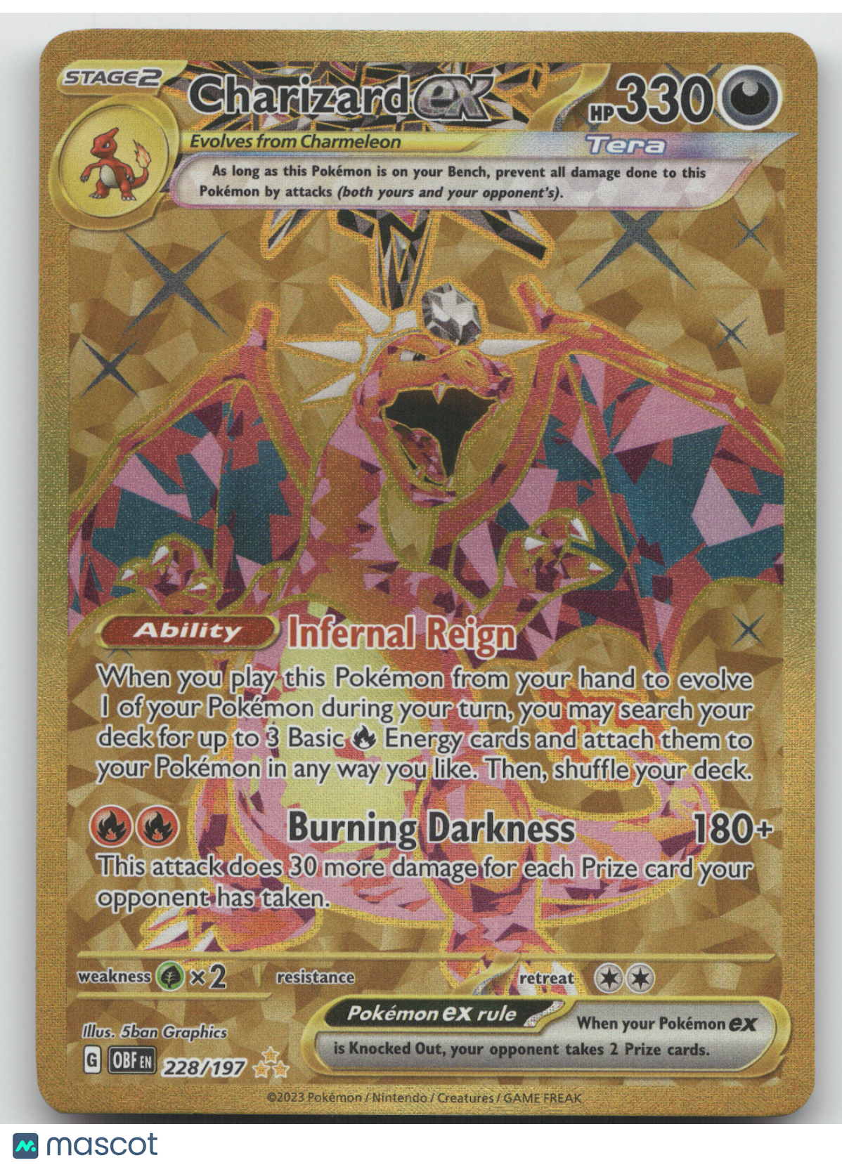 2023 Obsidian Flames Charizard ex Secret Rare #228/197