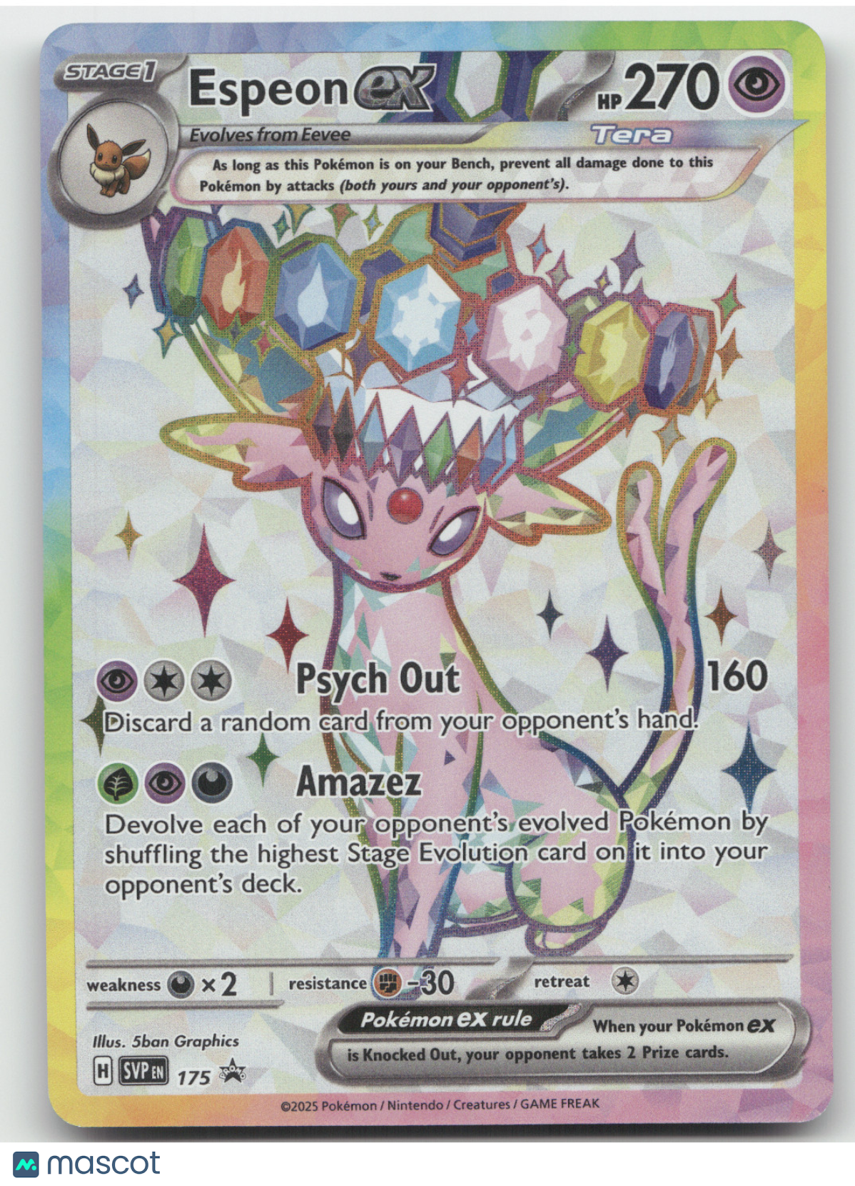 2025 Scarlet & Violet Espeon ex Black Star Promo #175