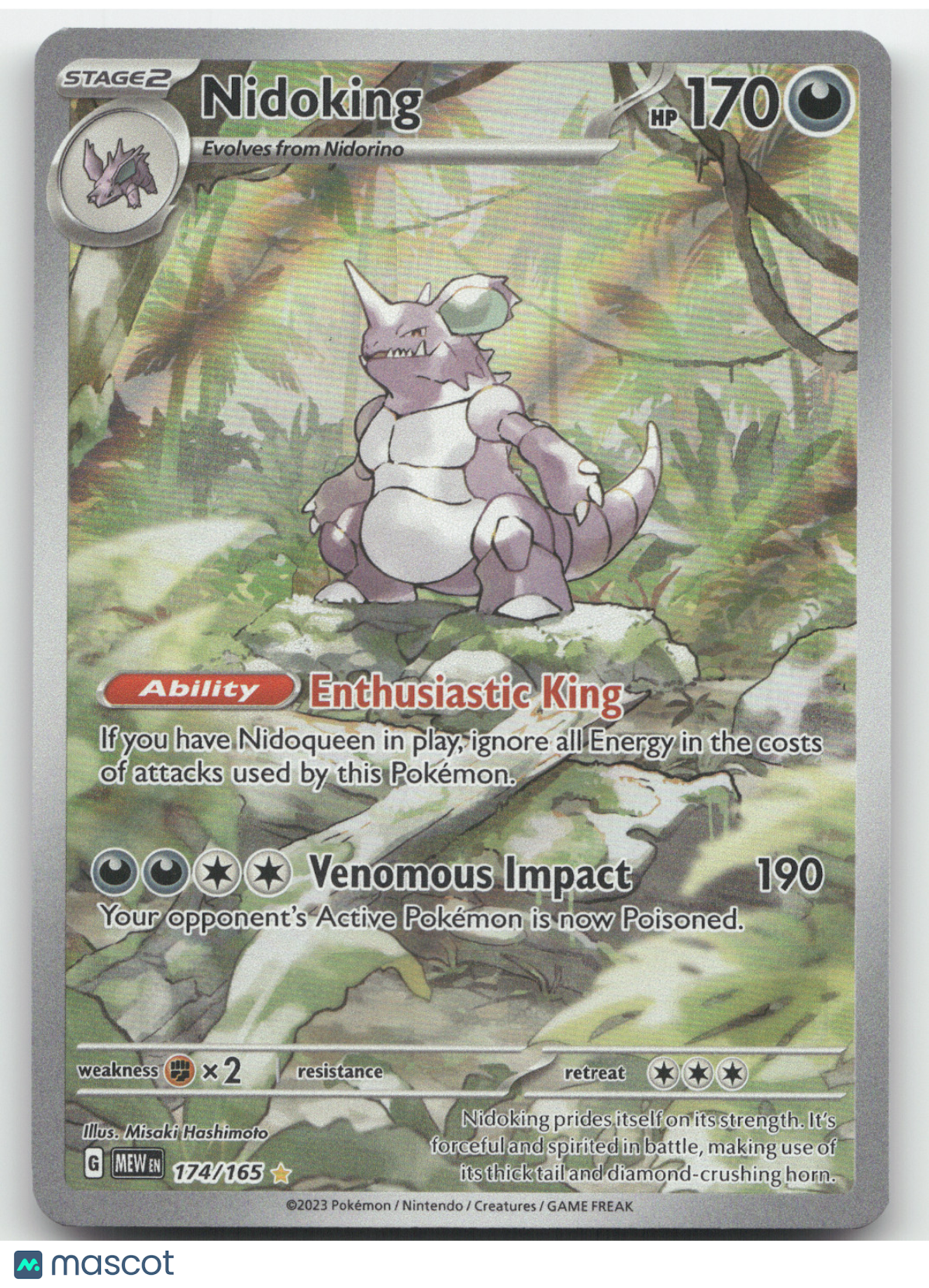 2023 Scarlet & Violet 151 Nidoking Secret Rare #174/165