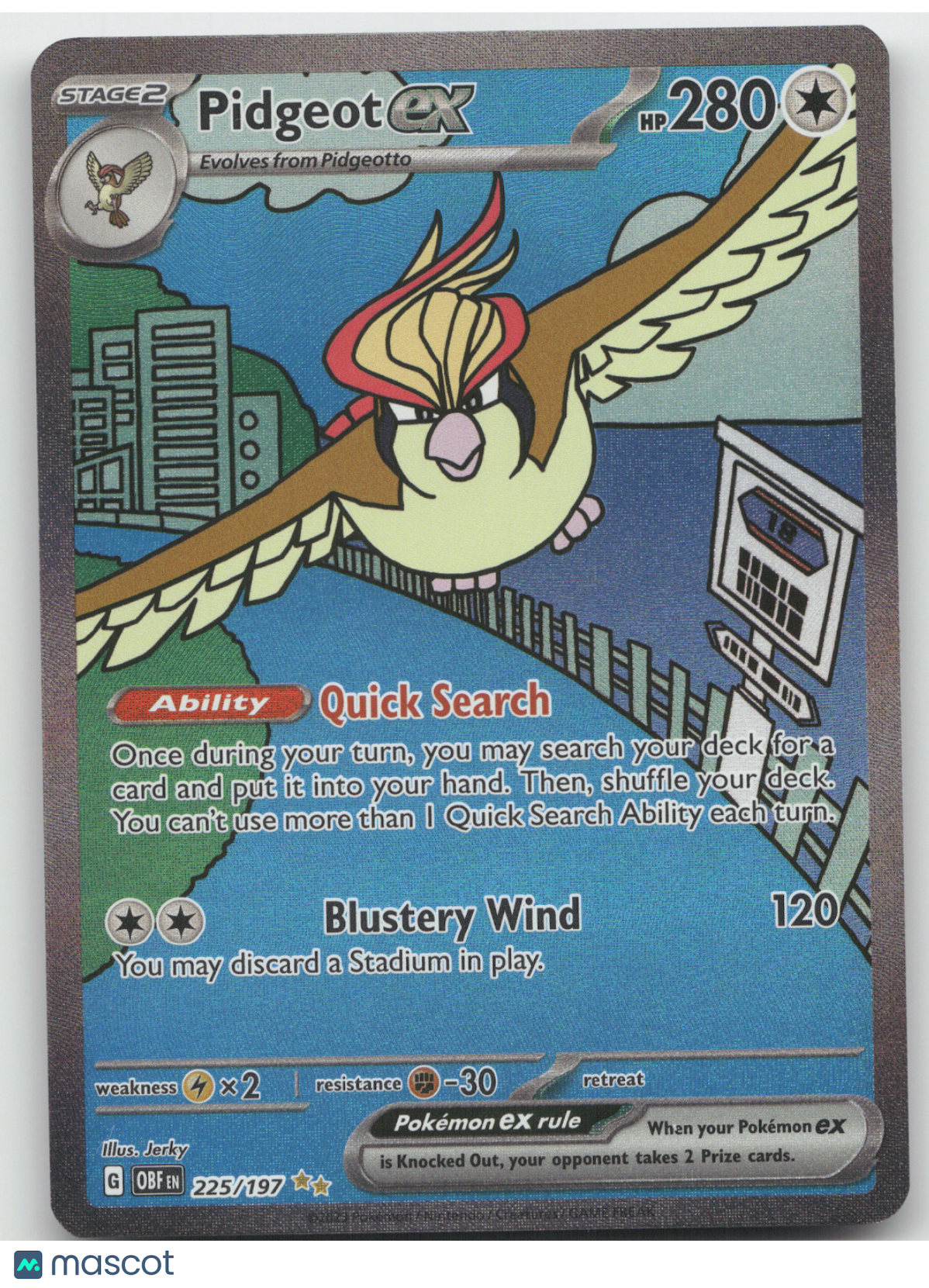 2023 Obsidian Flames Pidgeot ex Secret Rare #225/197