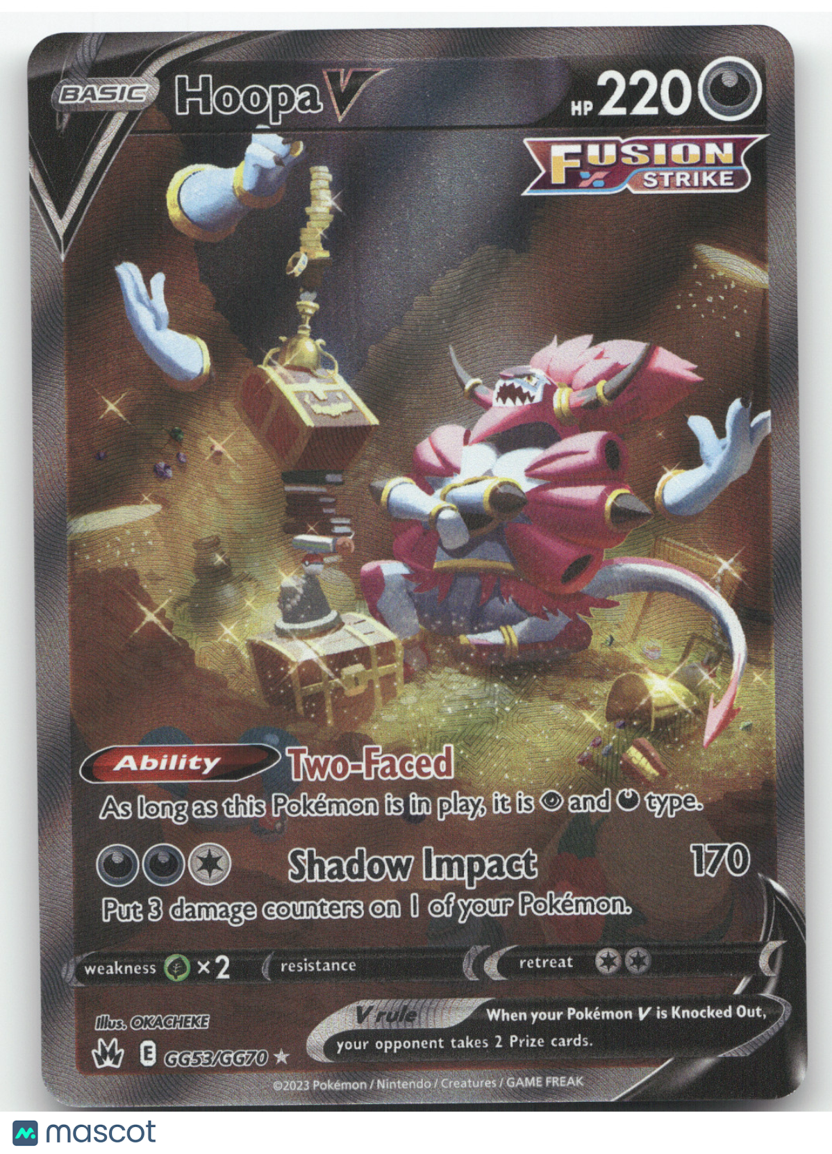 2023 Crown Zenith Hoopa V Holo Rare #GG53/GG70