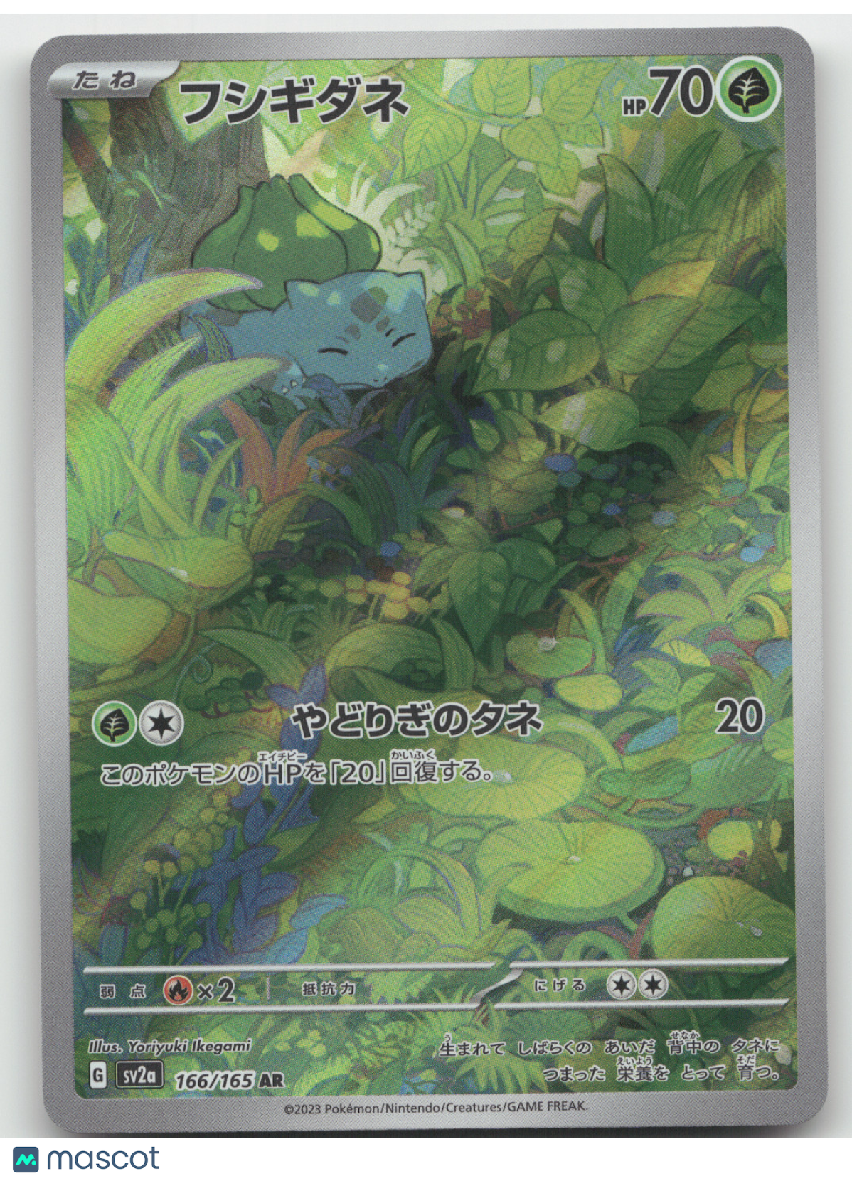 2023 Pokemon Card 151 Bulbasaur Holo Art Rare Japanese #166/165