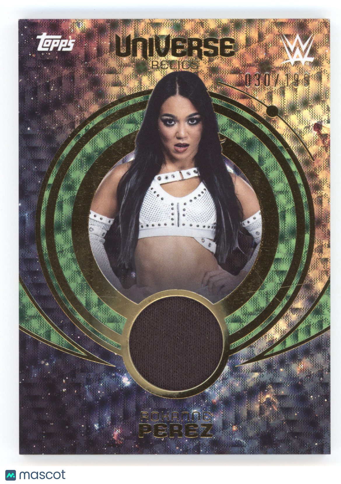2025 Topps WWE Universe Relics Roxanne Perez #UNR-RPE Relic 030/198