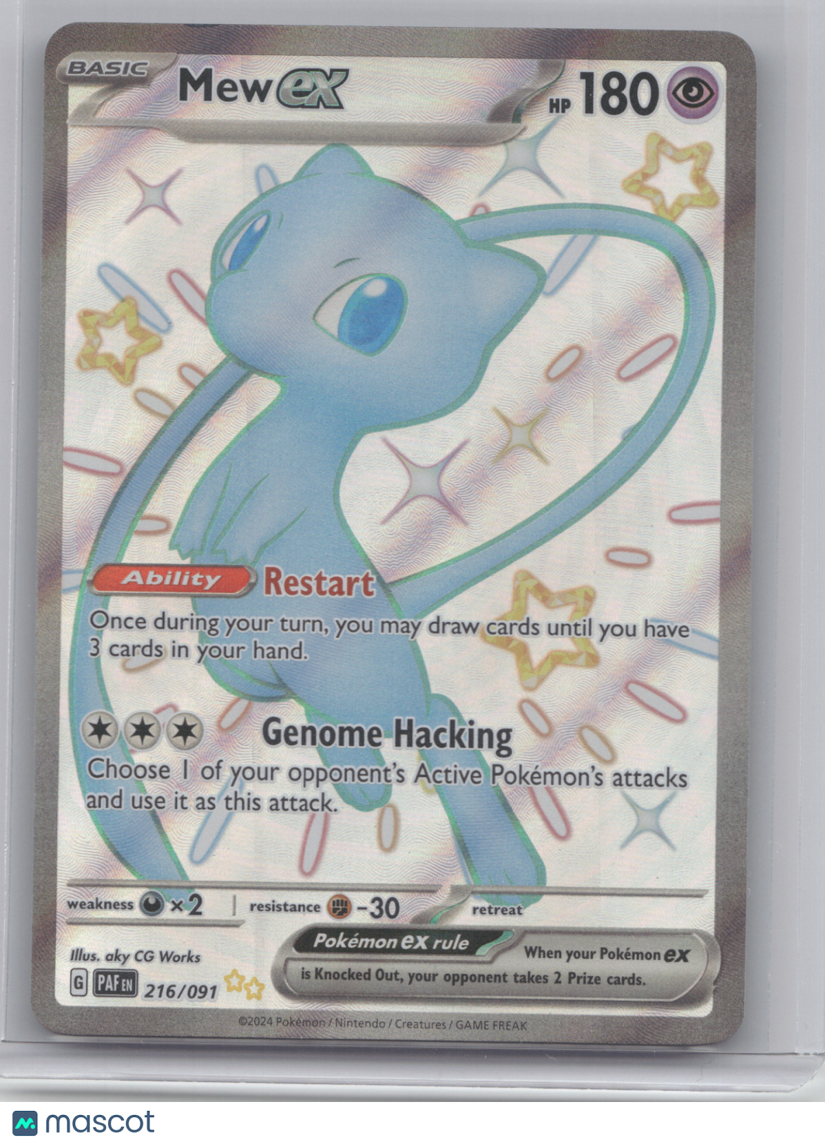 2024 Paldean Fates Mew ex Secret Rare #216/091
