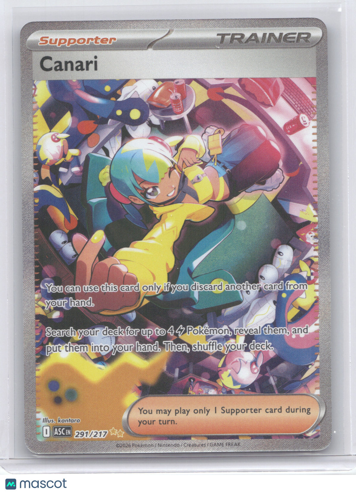 2026 Mega Evolution Ascended Heroes Canari Secret Rare #291/217