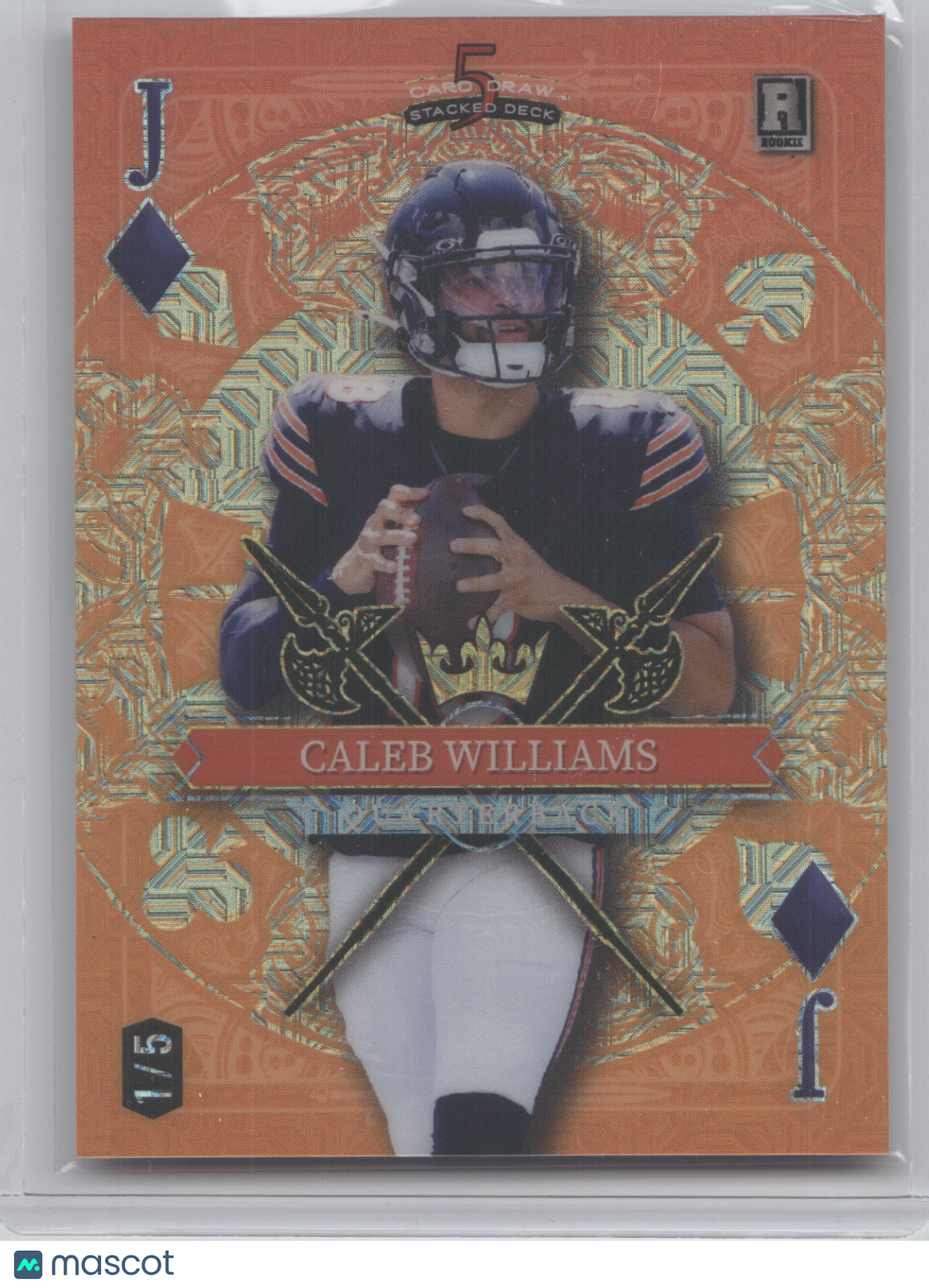 2024 Wild Card 5 Card Draw Stacked Deck Caleb Williams #SDPD-CWN 1/5