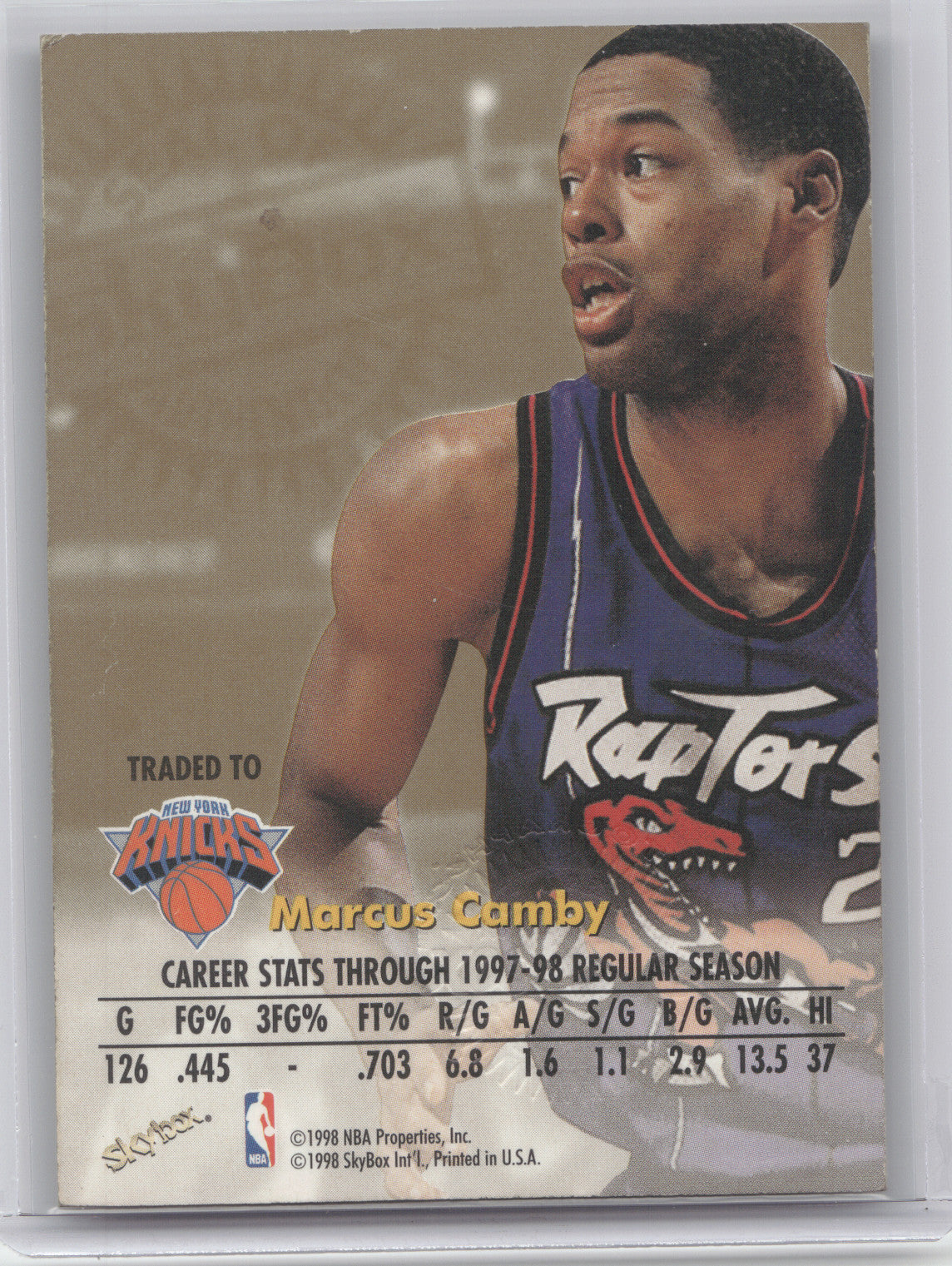 1997 SkyBox Premium Autographics Marcus Camby
