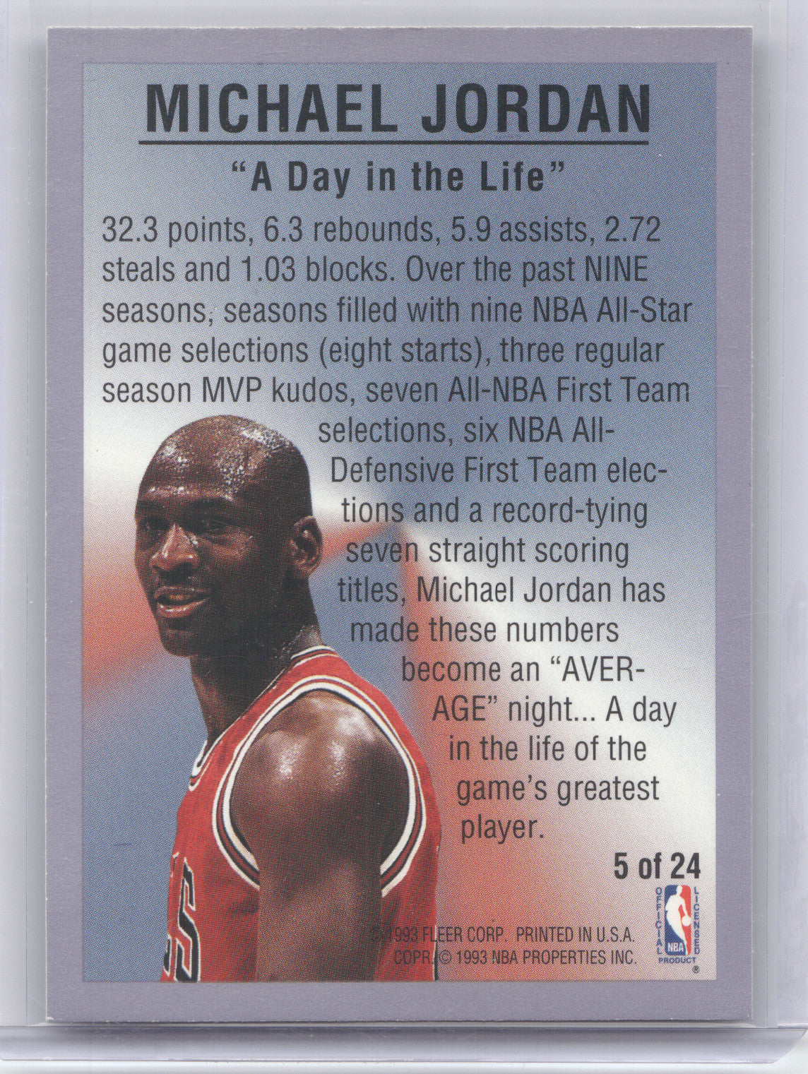 1993 Fleer A Day in the Life Michael Jordan #5