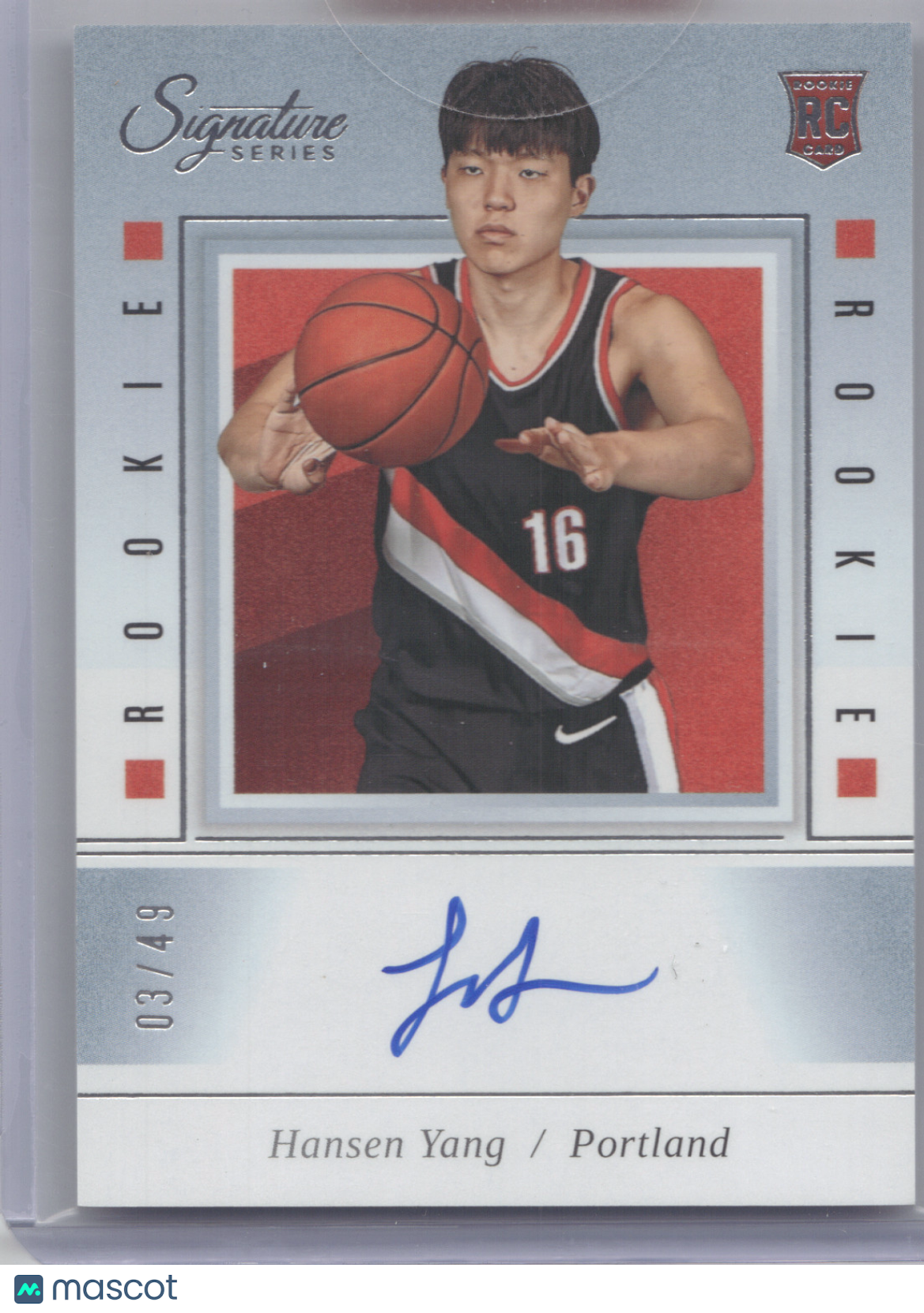 2025 Panini Signature Series Basketball Hansen Yang #RA-HYG RC 03/49