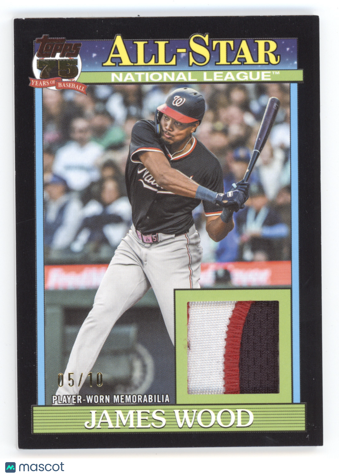 2026 Topps 1991 Topps All-Stars Relic James Wood #91ASR-JW Black 05/10