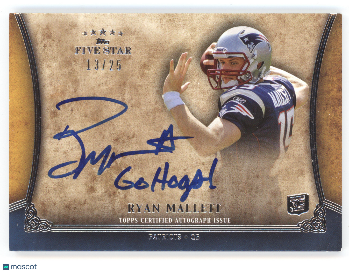 2011 Topps Five Star Futures Autographs Ryan Mallett #FSFQA-RM (Go Hogs!) 13/25
