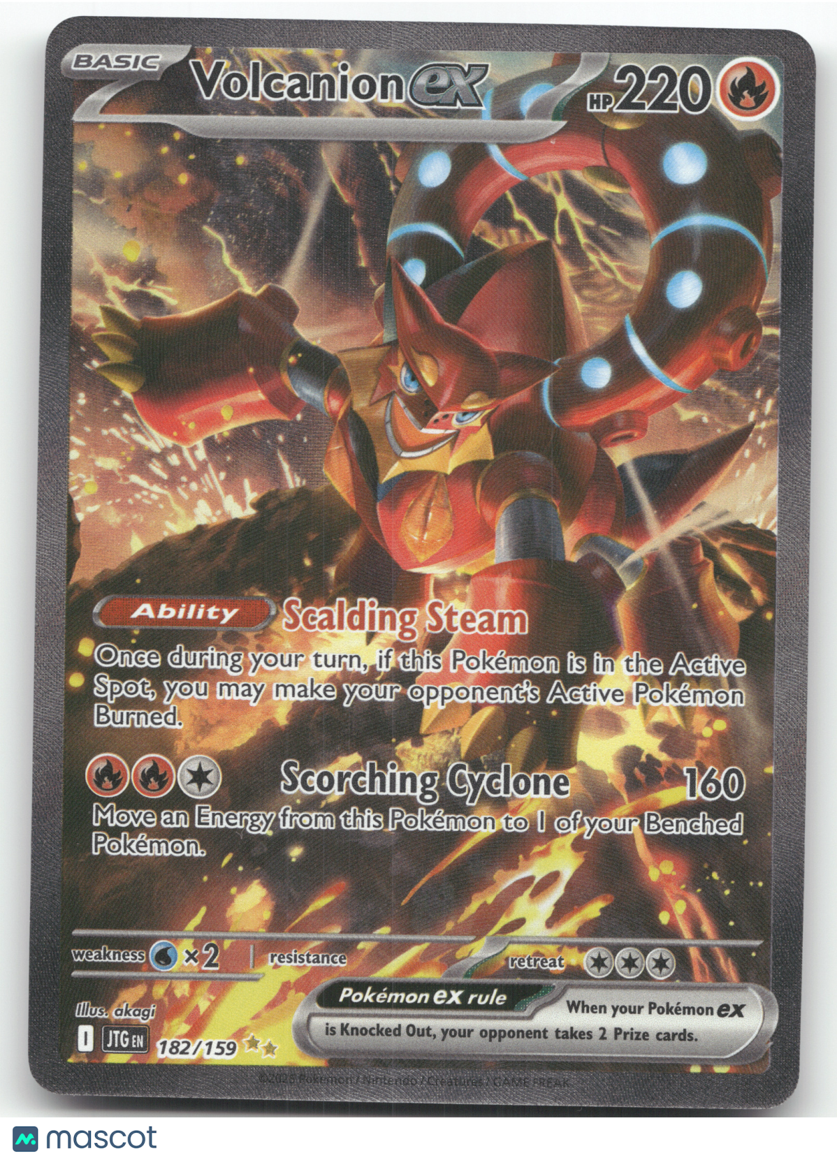 2025 Journey Together Volcanion ex Secret Rare #182/159
