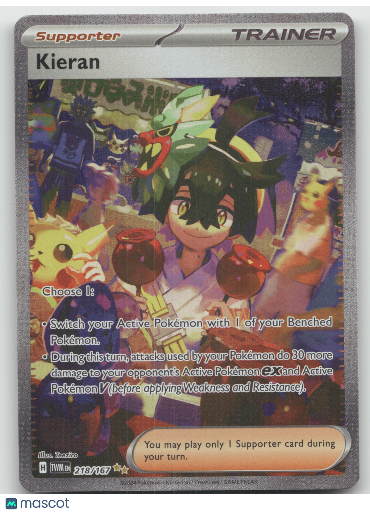 2024 Twilight Masquerade Kieran Secret Rare #218/167