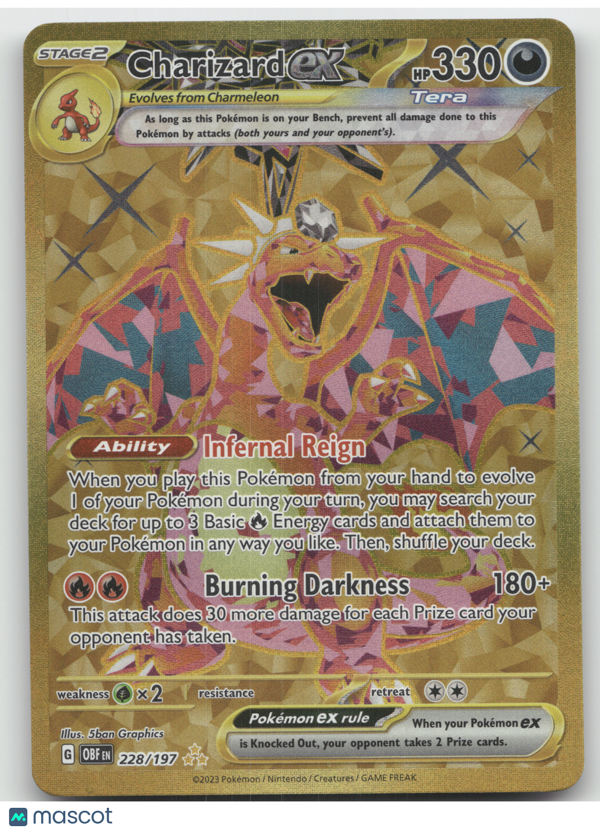 2023 Obsidian Flames Charizard ex Secret Rare #228/197