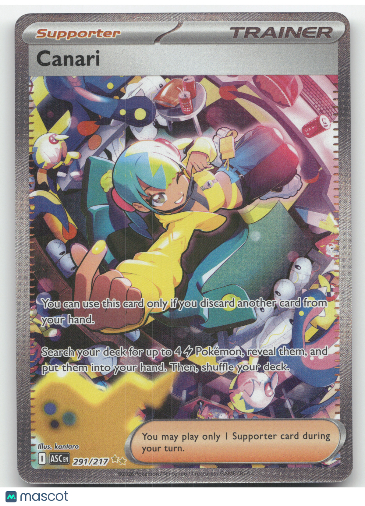 2026 Mega Evolution Ascended Heroes Canari Secret Rare #291/217