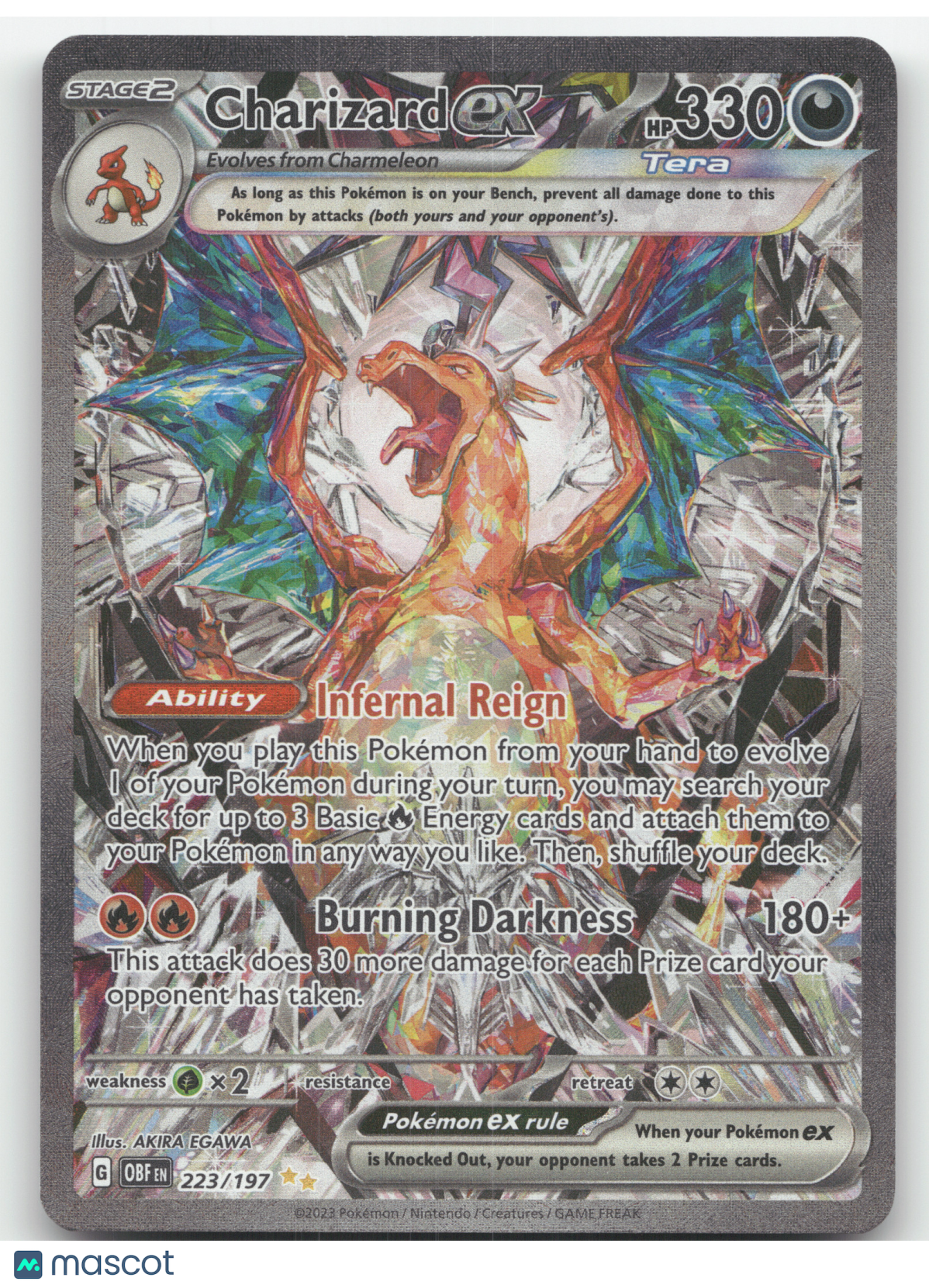 2023 Obsidian Flames Charizard ex Secret Rare #223/197