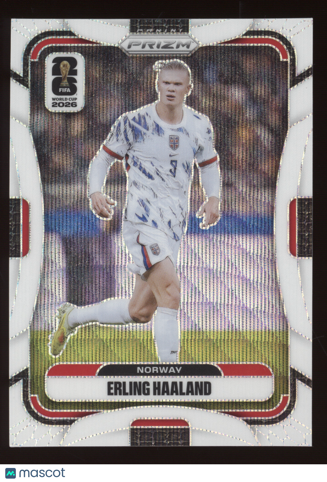 2026 Panini Prizm FIFA World Cup Erling Haaland #333 White Wave 05/20