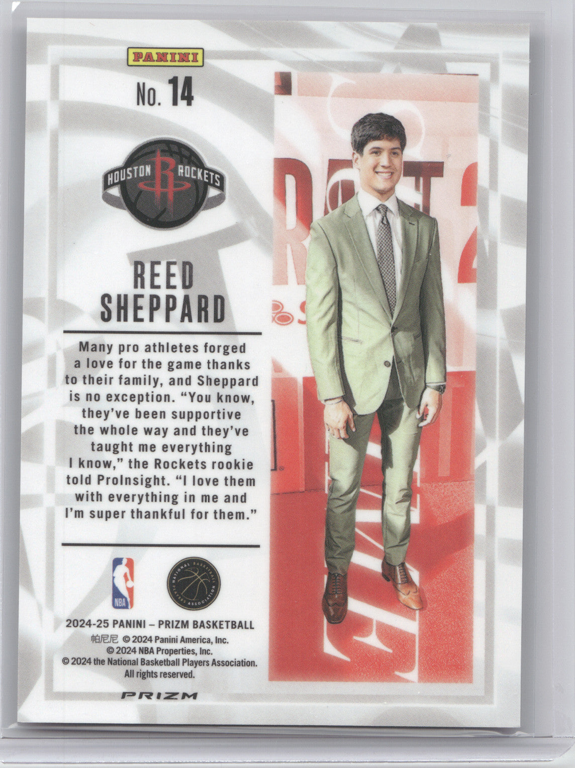 2024 Panini Prizm Basketball Reed Sheppard #14 Sublime RC
