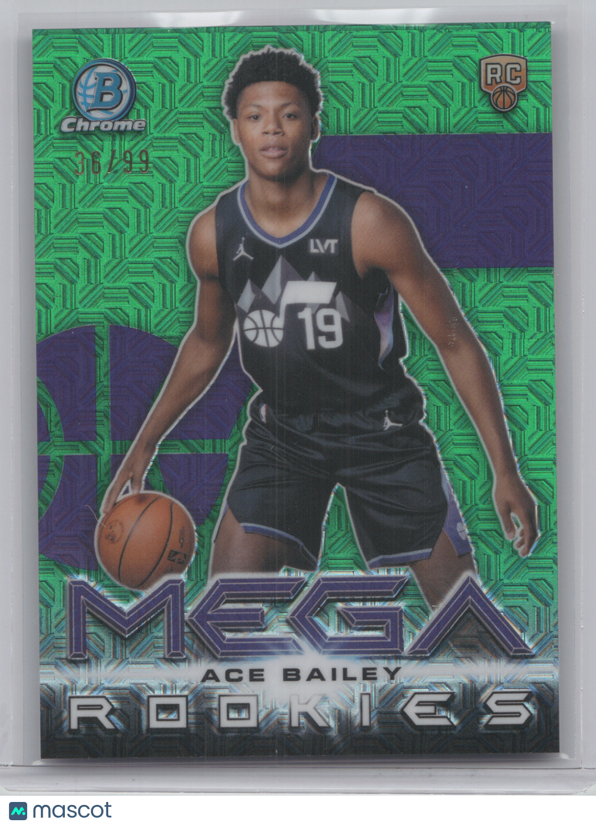 2025 Bowman Chrome Mega Rookies Ace Bailey #MR-5 Green Mojo 36/99 RC