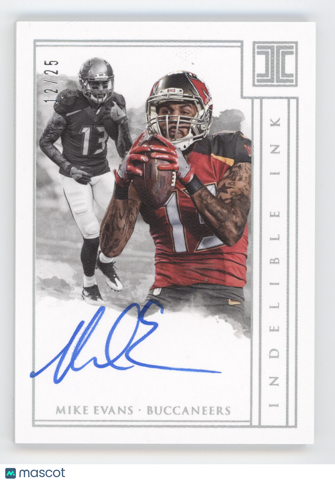 2018 Panini Impeccable Indelible Ink Mike Evans #II-ME 12/25
