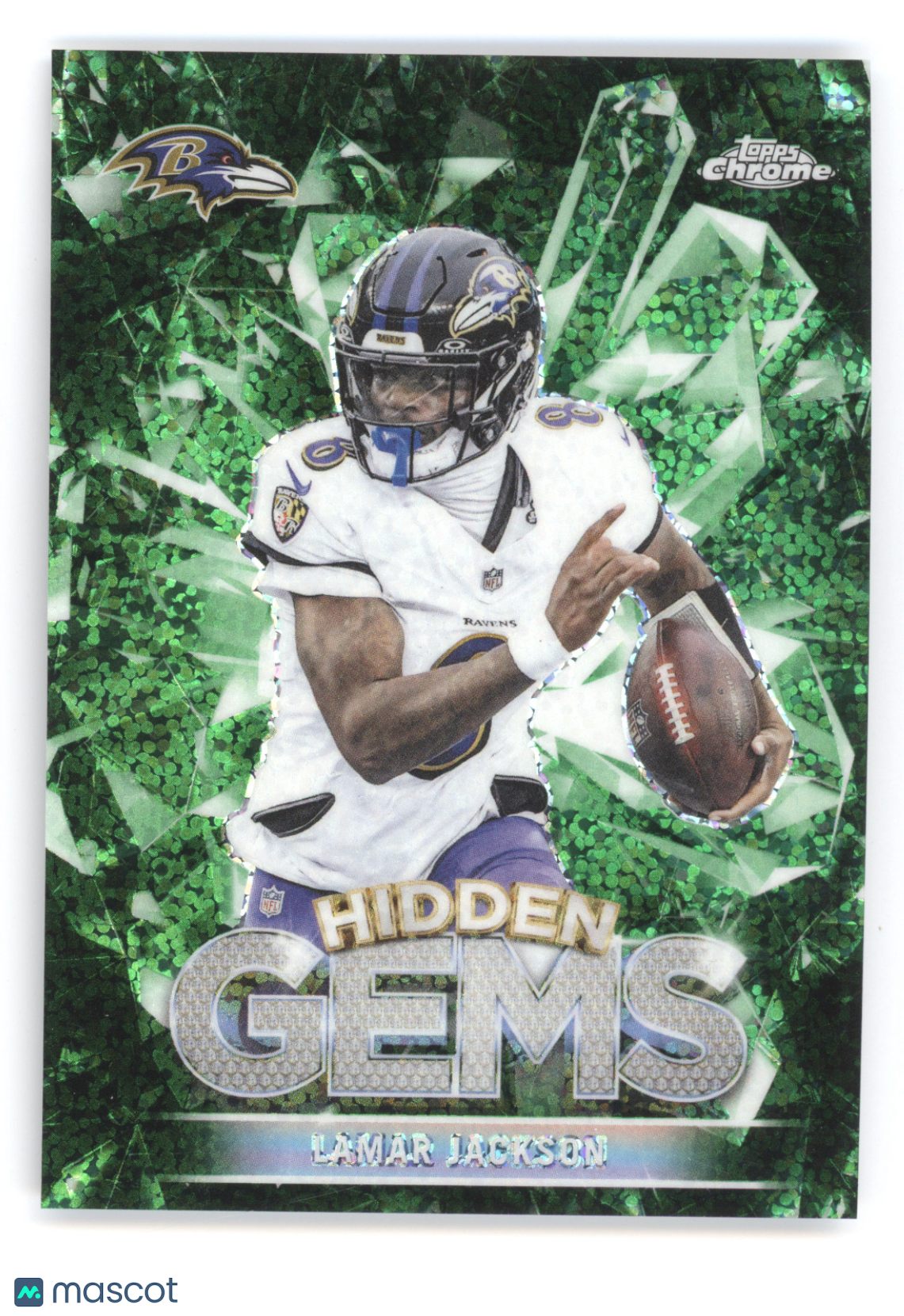 2025 Topps Chrome Hidden Gems Lamar Jackson #HG-3 SSP
