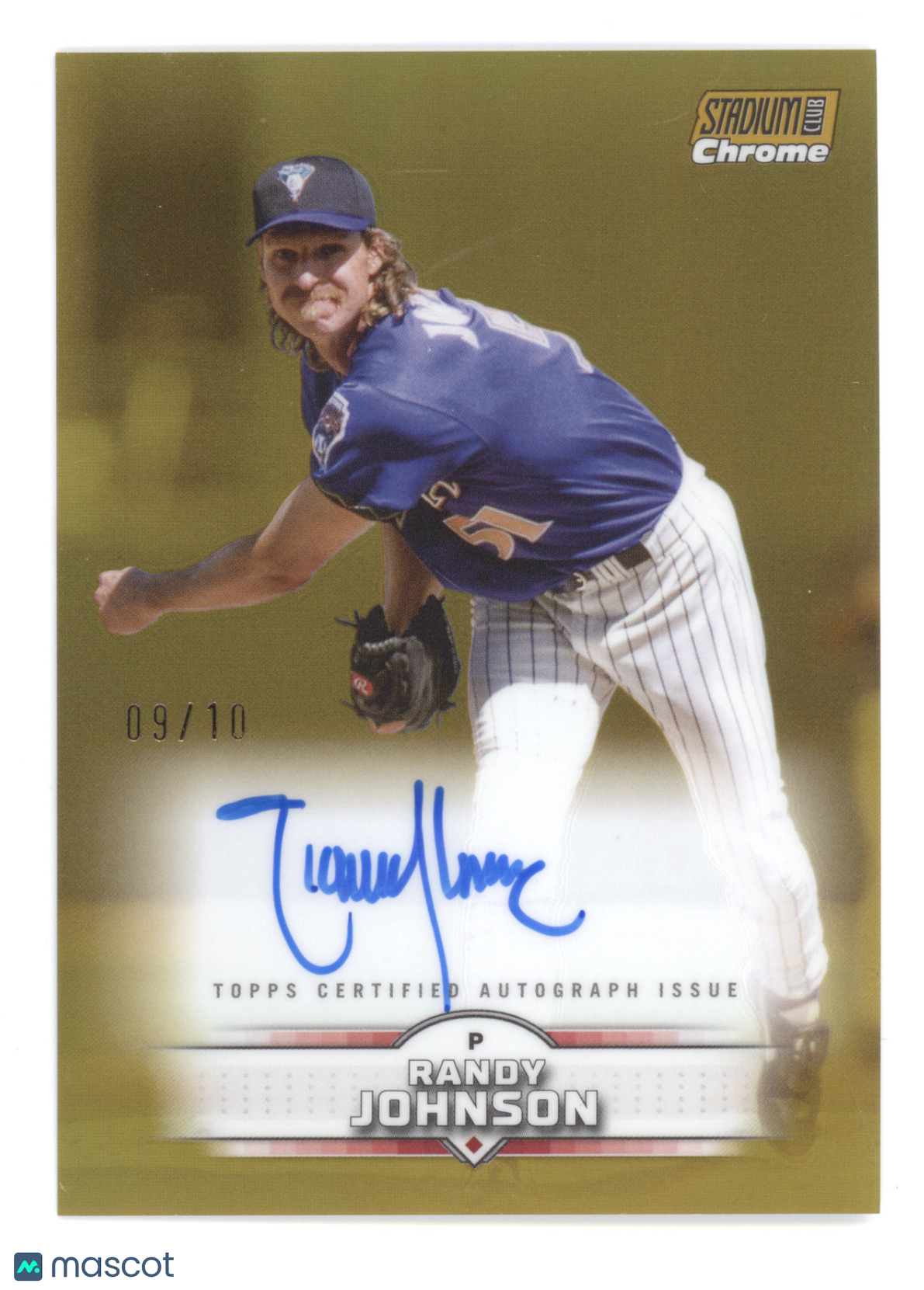 2025 Topps Stadium Club Chrome Autograph Randy Johnson #SCCA-RJ Gold Ref. 09/10