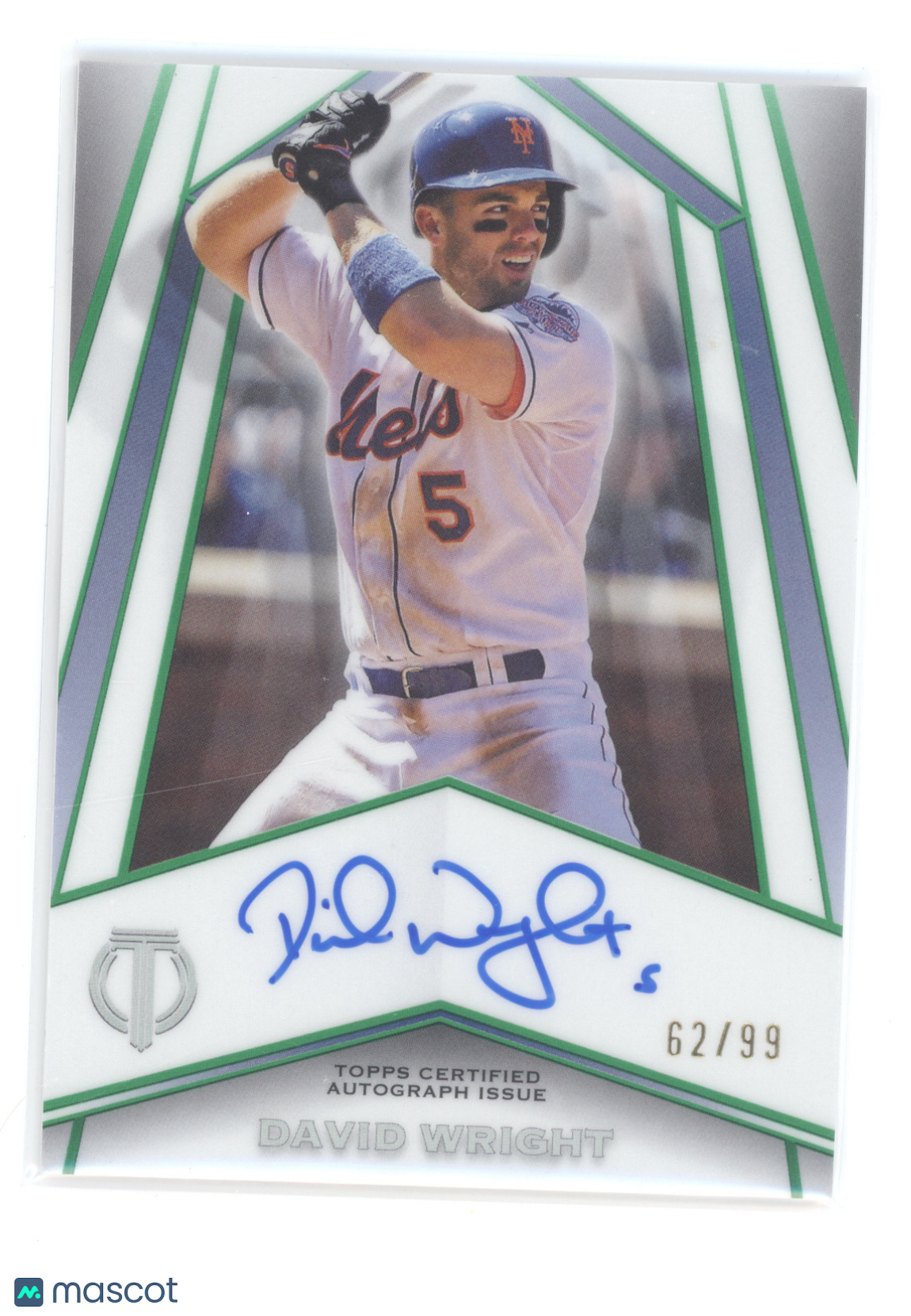 2026 Topps Tribute Autograph David Wright #PTGA-DW Green 62/99