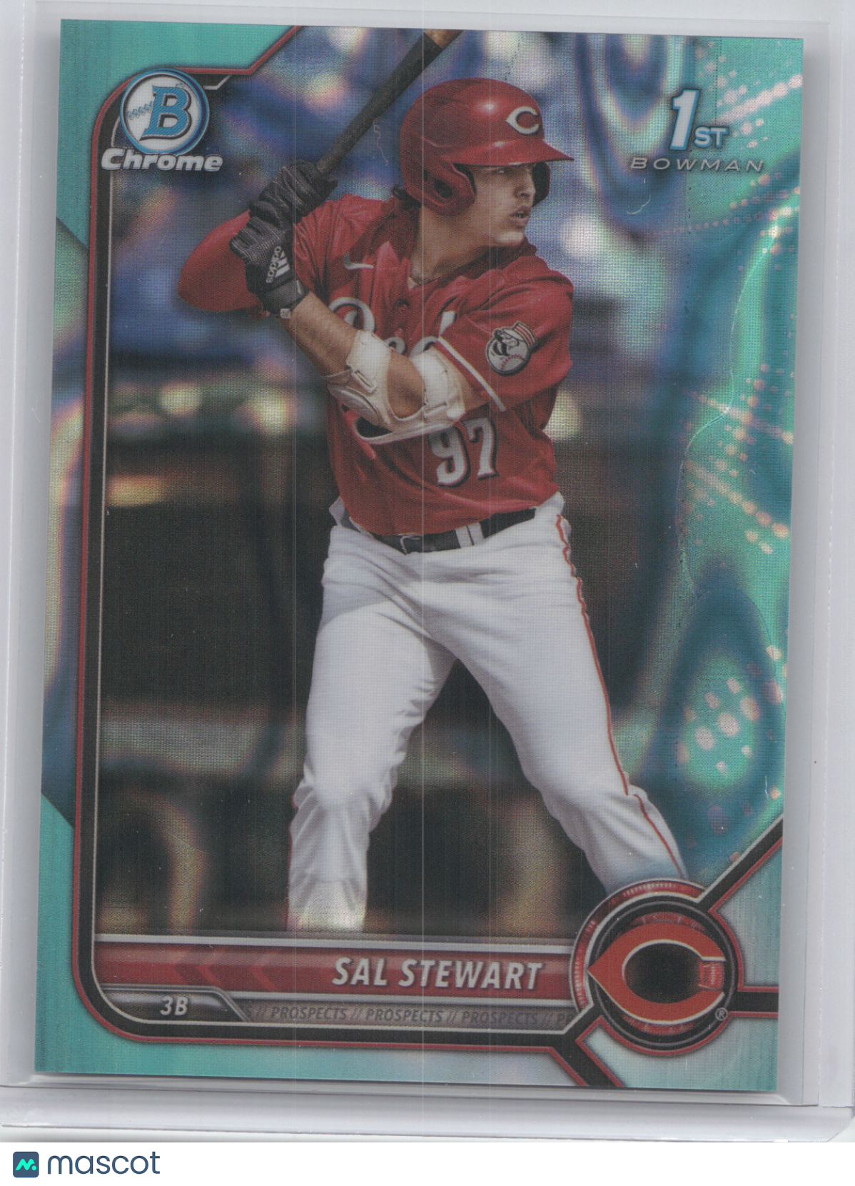 2022 Bowman Draft Chrome Sal Stewart #BDC-122 Aqua Lava Refractor 102/199