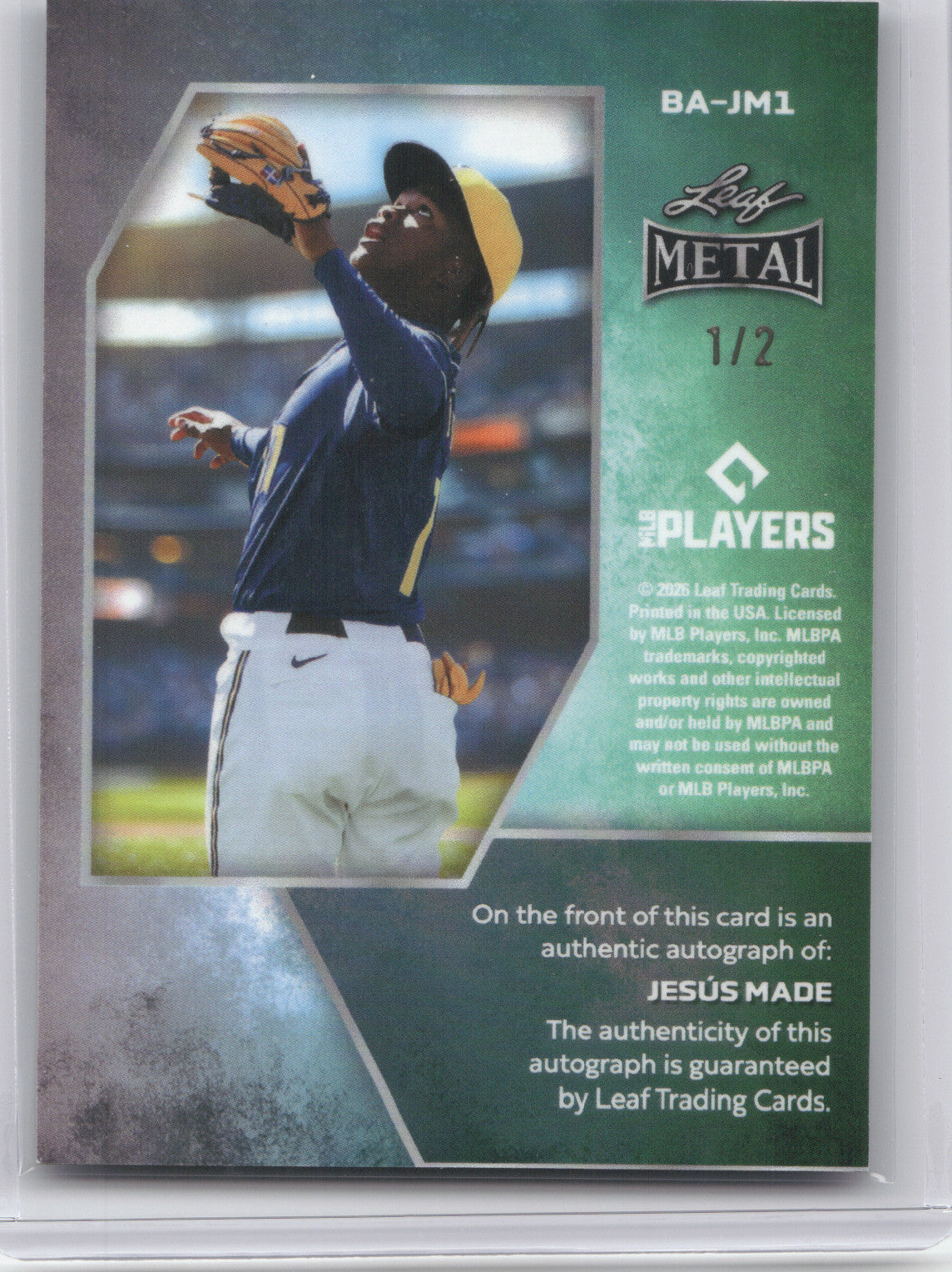 2026 Leaf Metal Autograph Jesús Made #BA-JM1 1/2