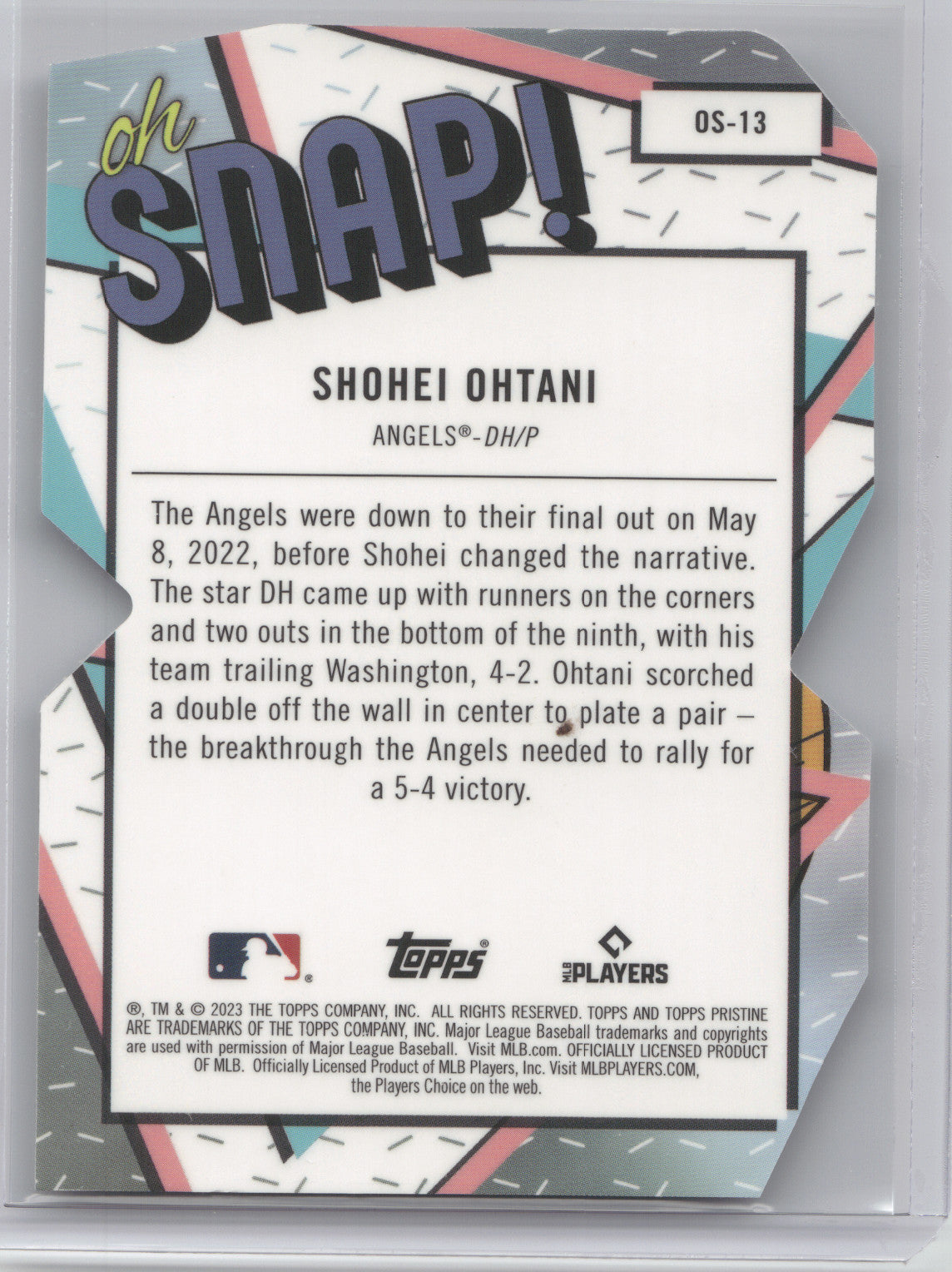 2023 Topps Pristine Oh Snap! Shohei Ohtani #OS-13