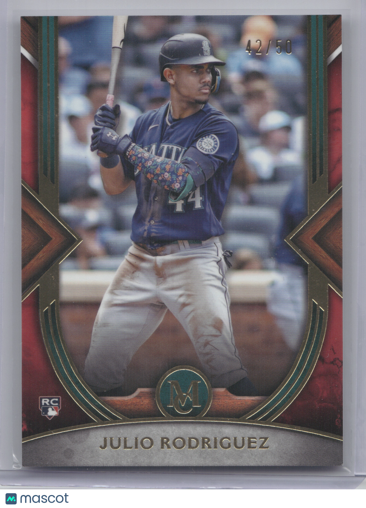 2022 Topps Museum Collection Julio Rodriguez #65 Ruby RC 42/50