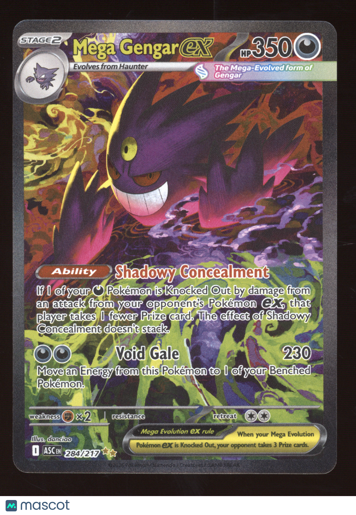 2026 Mega Evolution Ascended Heroes Mega Gengar ex Secret Rare #284/217