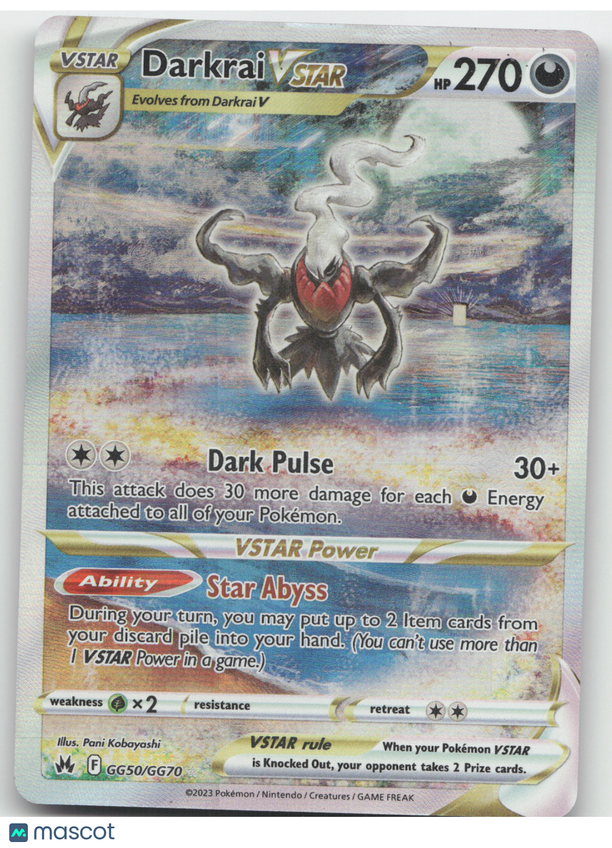 2023 Crown Zenith Darkrai VSTAR Holo Rare #GG50/GG70