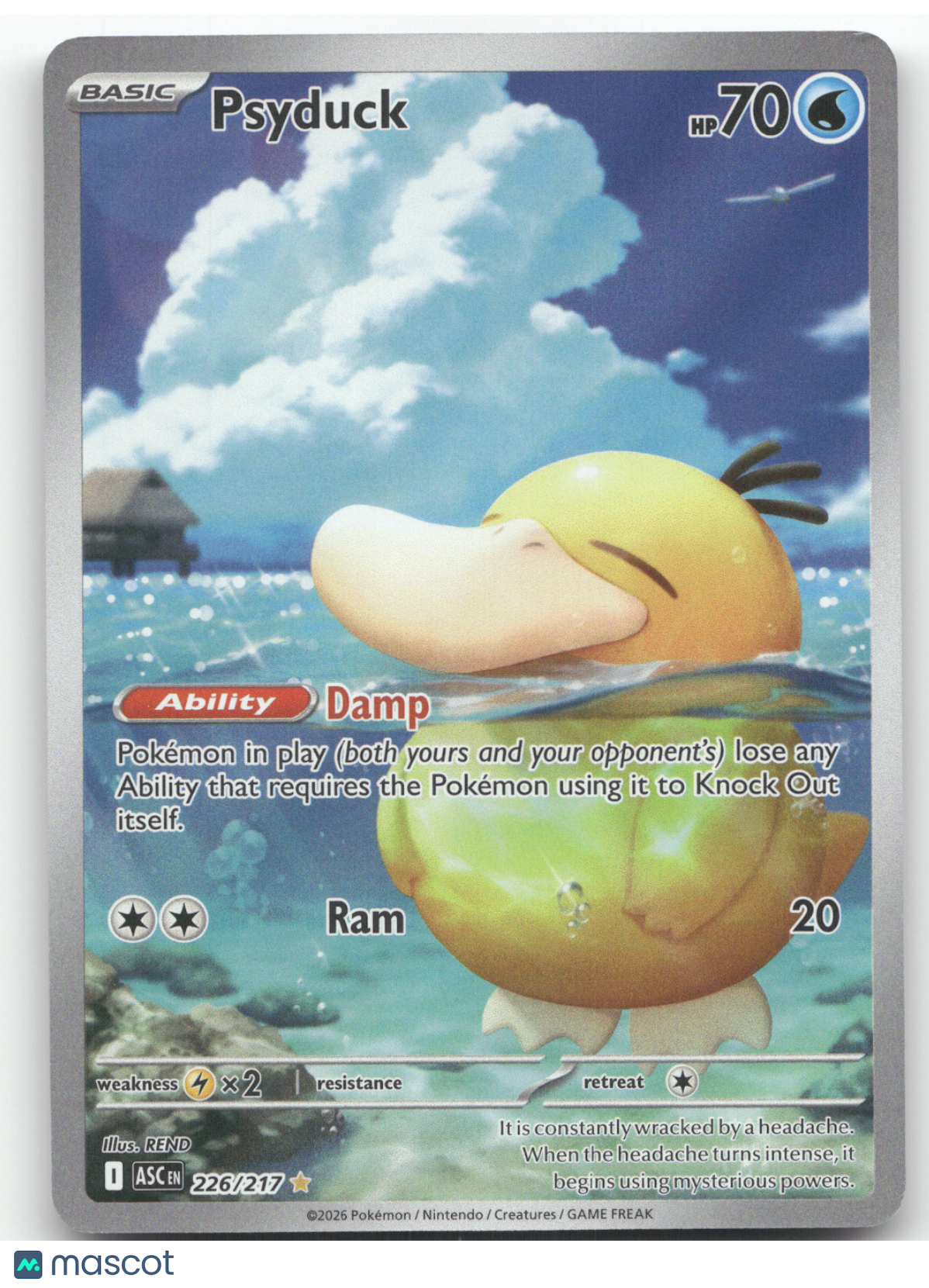 2026 Mega Evolution Ascended Heroes Psyduck Secret Rare #226/217