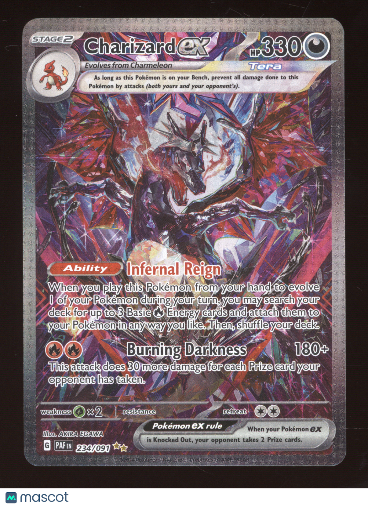 2024 Paldean Fates Charizard ex Secret Rare #234/091